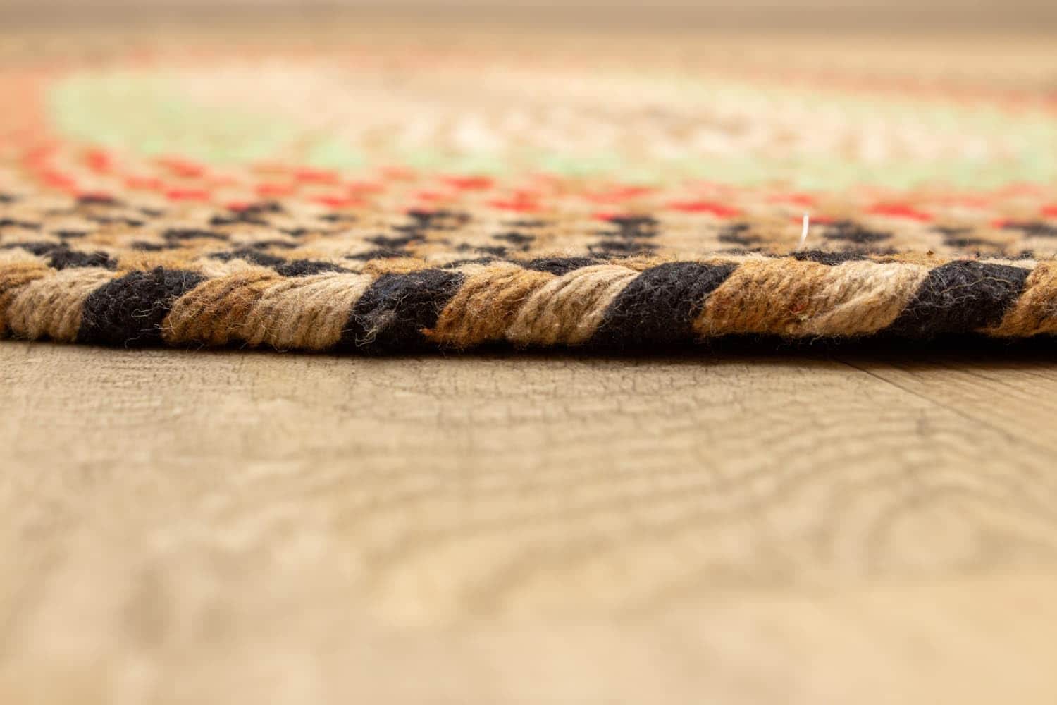 Earthtone Charming Braided Rug for Farmhouse Living Rooms and Bedroom