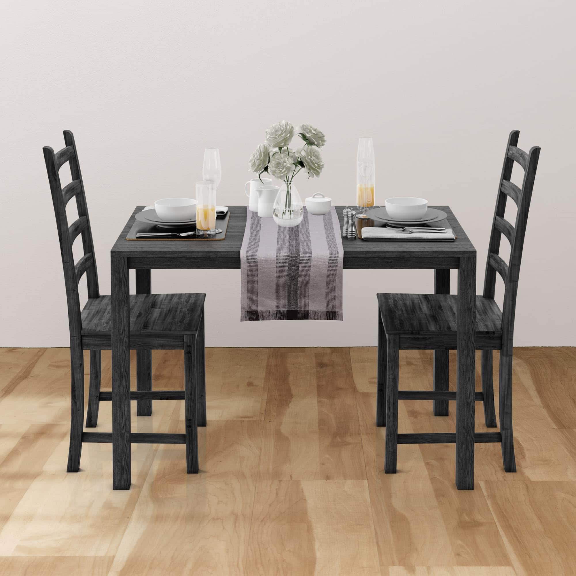 Ivory, Brown Table Runner Cotton Farmhouse Inspired