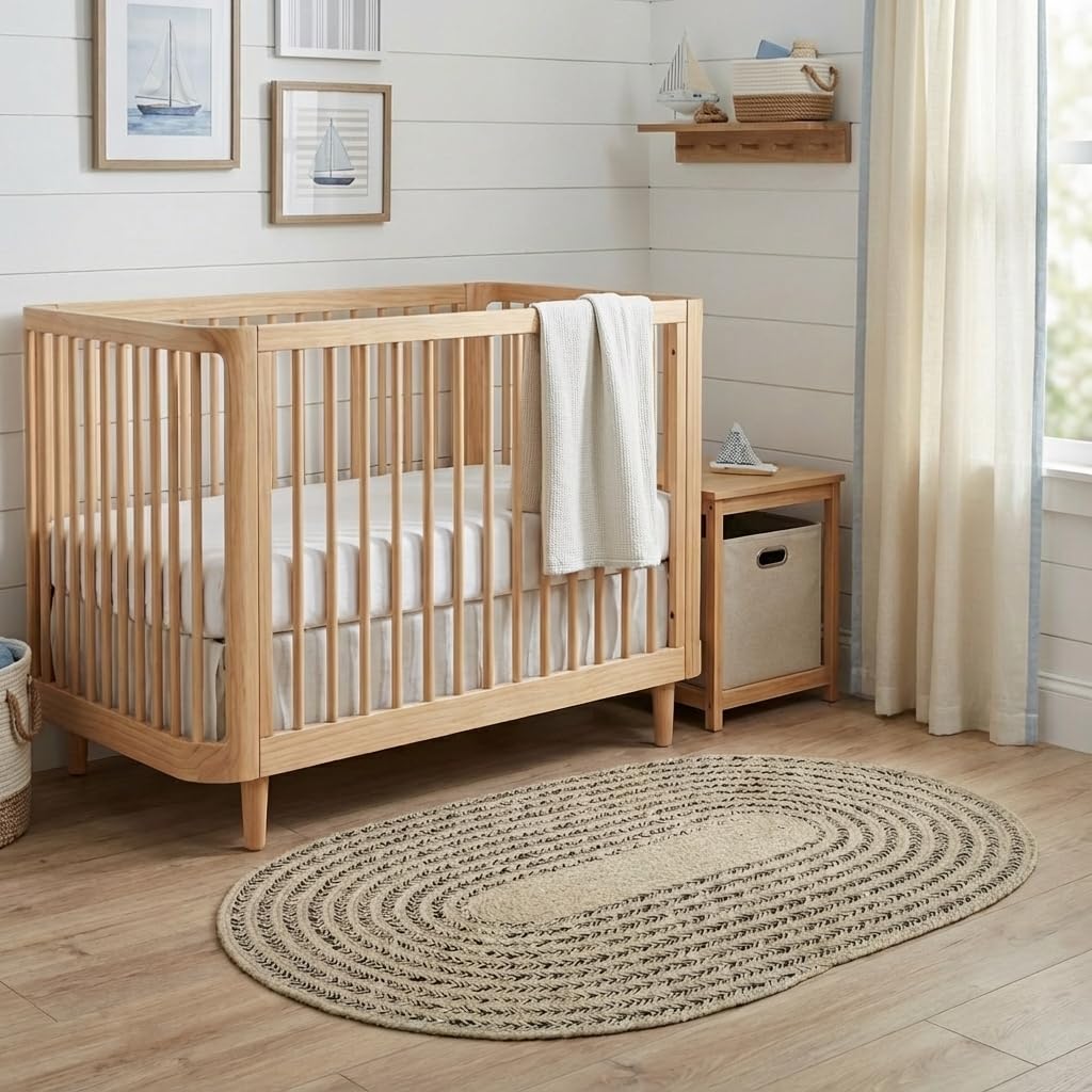 Raleigh Brown Cotton Braided Rug 3' X 5' #shape_Oval