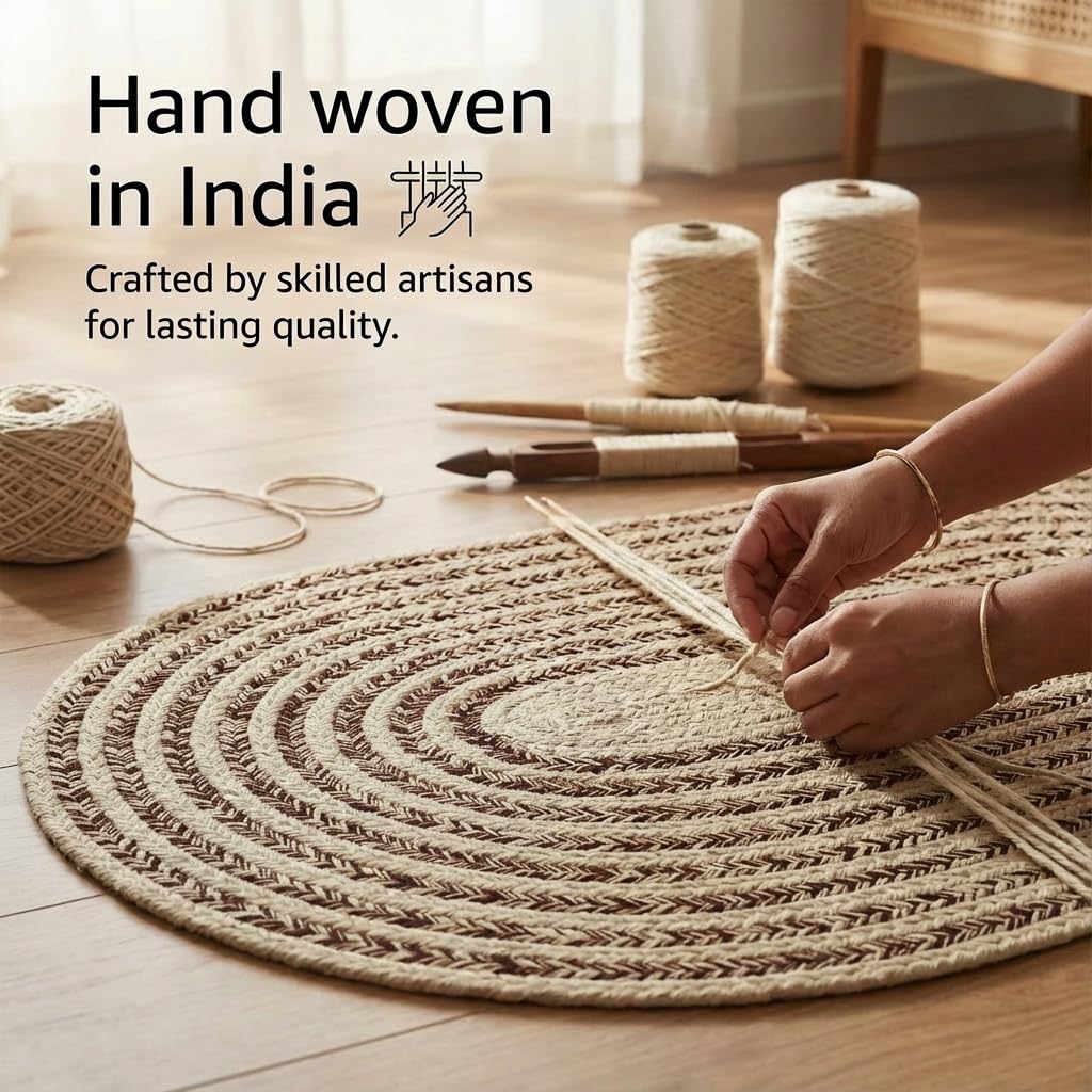 Raleigh Brown Cotton Braided Rug 2' X 3' #shape_Oval