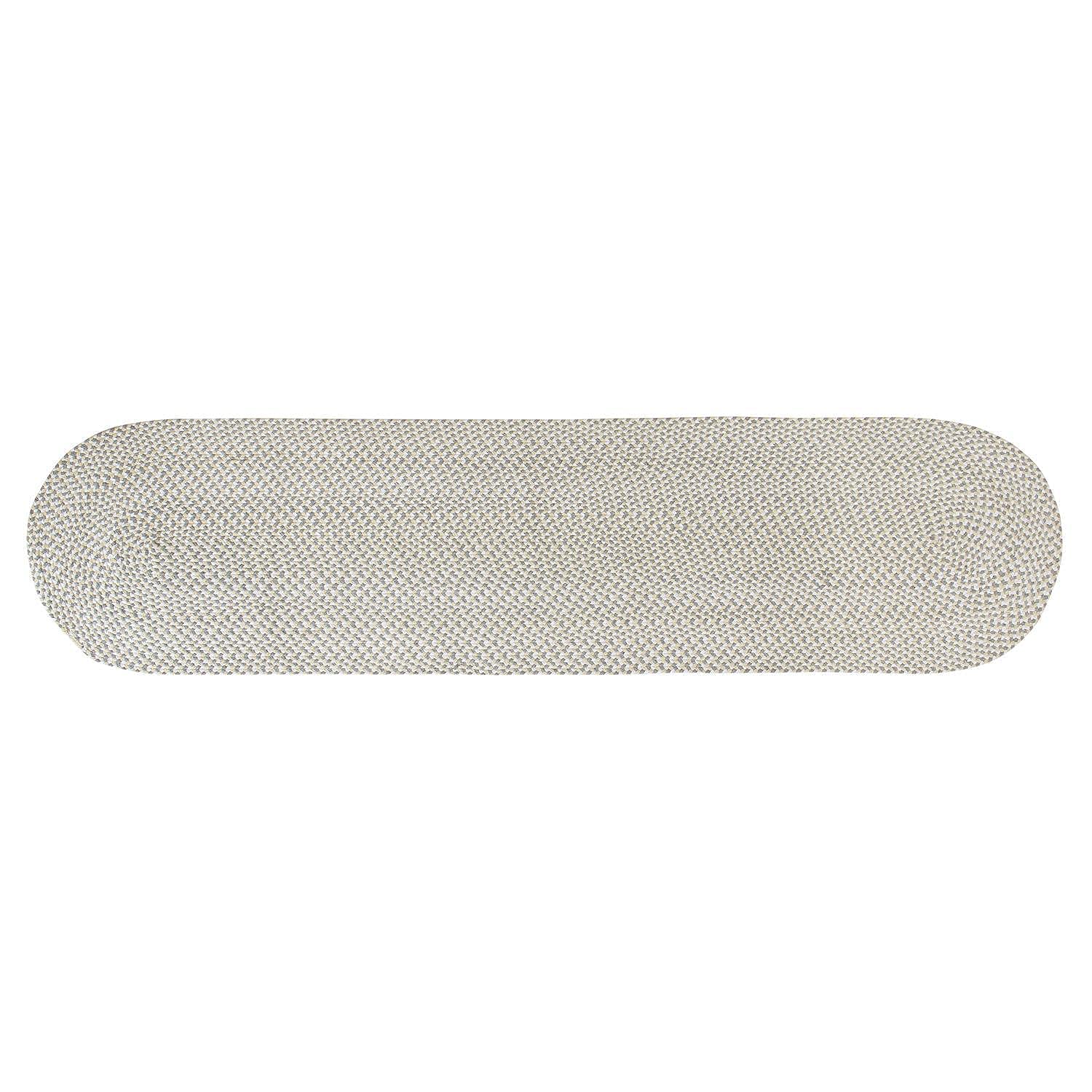 Yellow, White, Gray Tri-Color Soft Cotton Braided Rug
