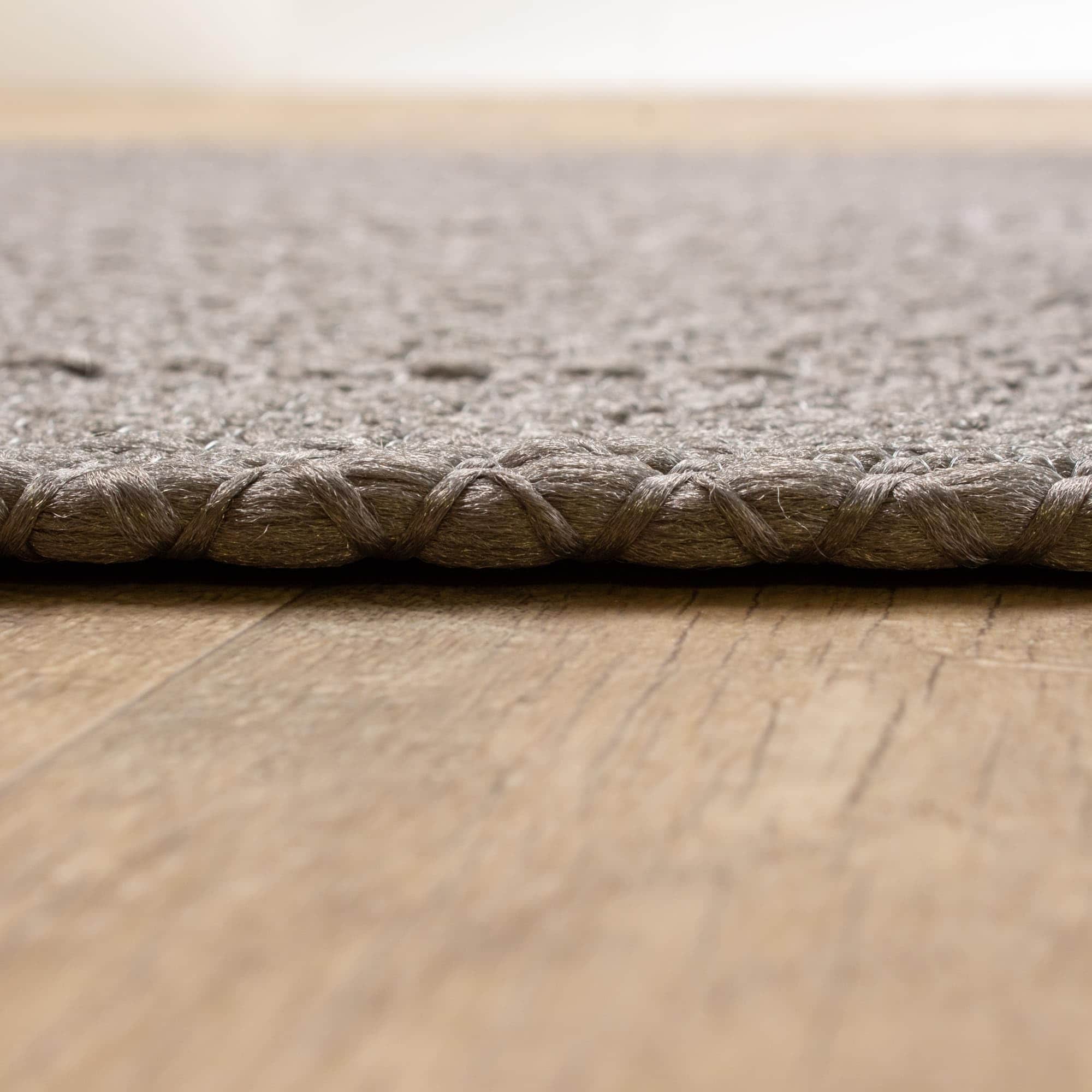 Gray Braided Rug - Reversible Solid Constrution - Indoor Outdoor