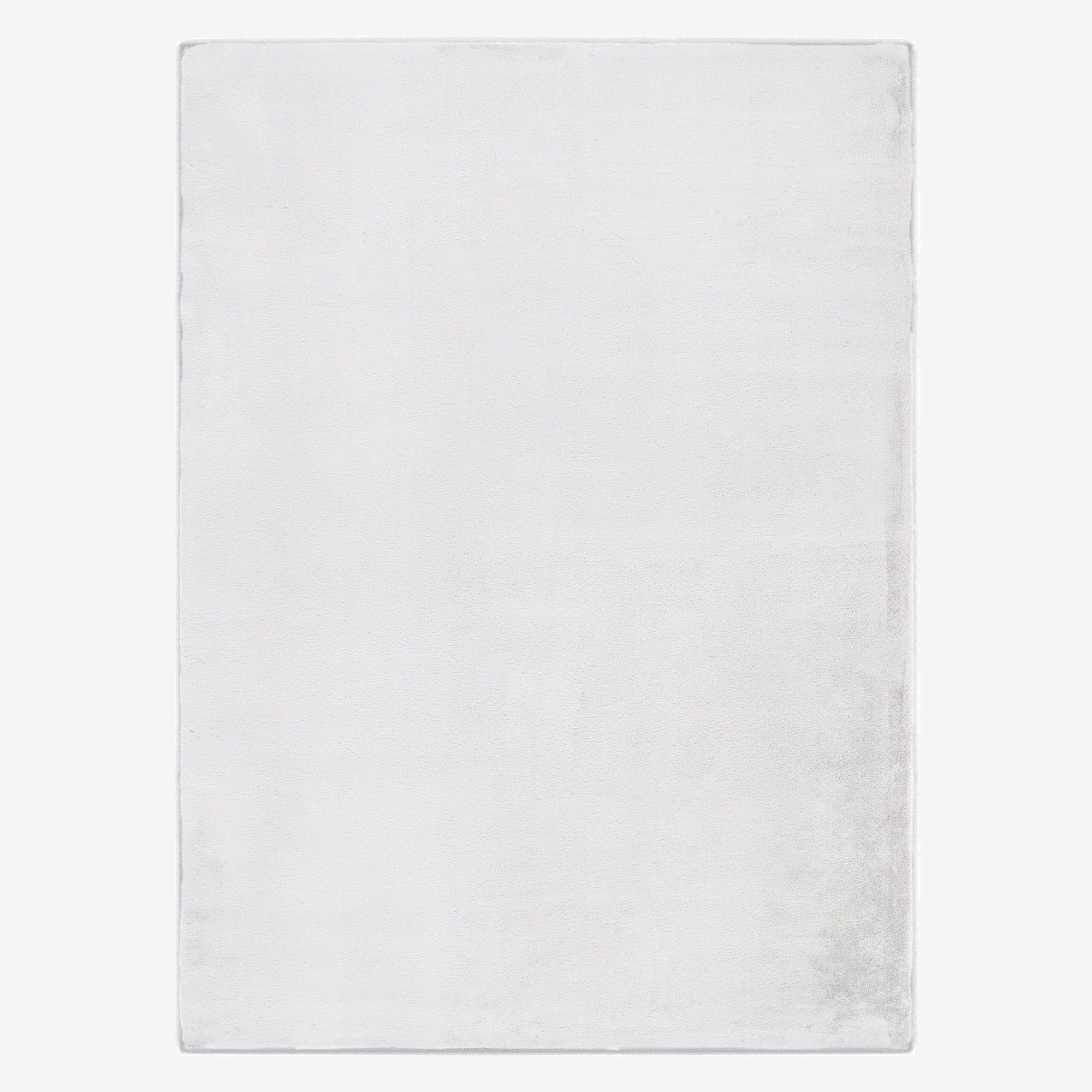 White Plush Machine Washable Area Rug