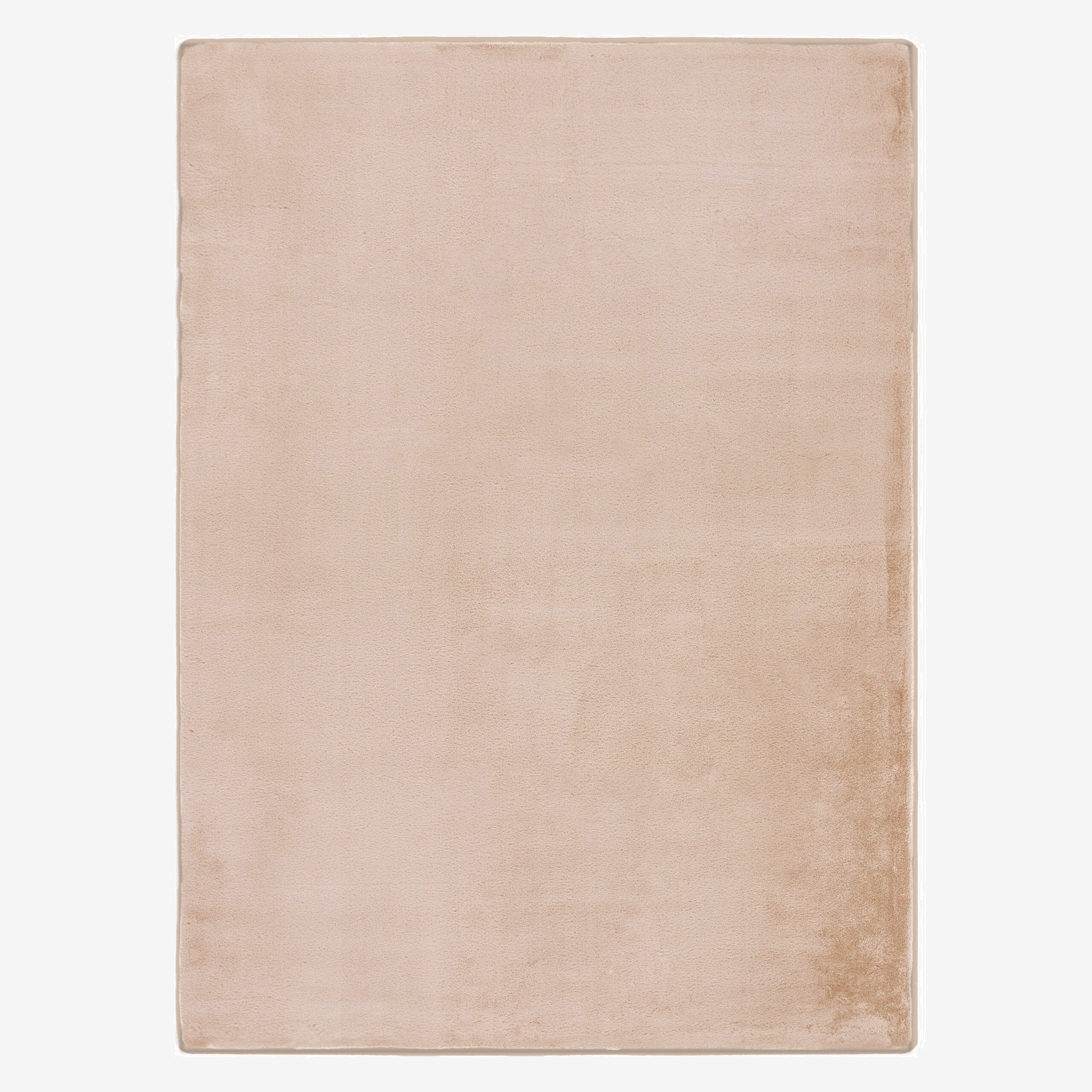 Cream Plush Machine Washable Area Rug