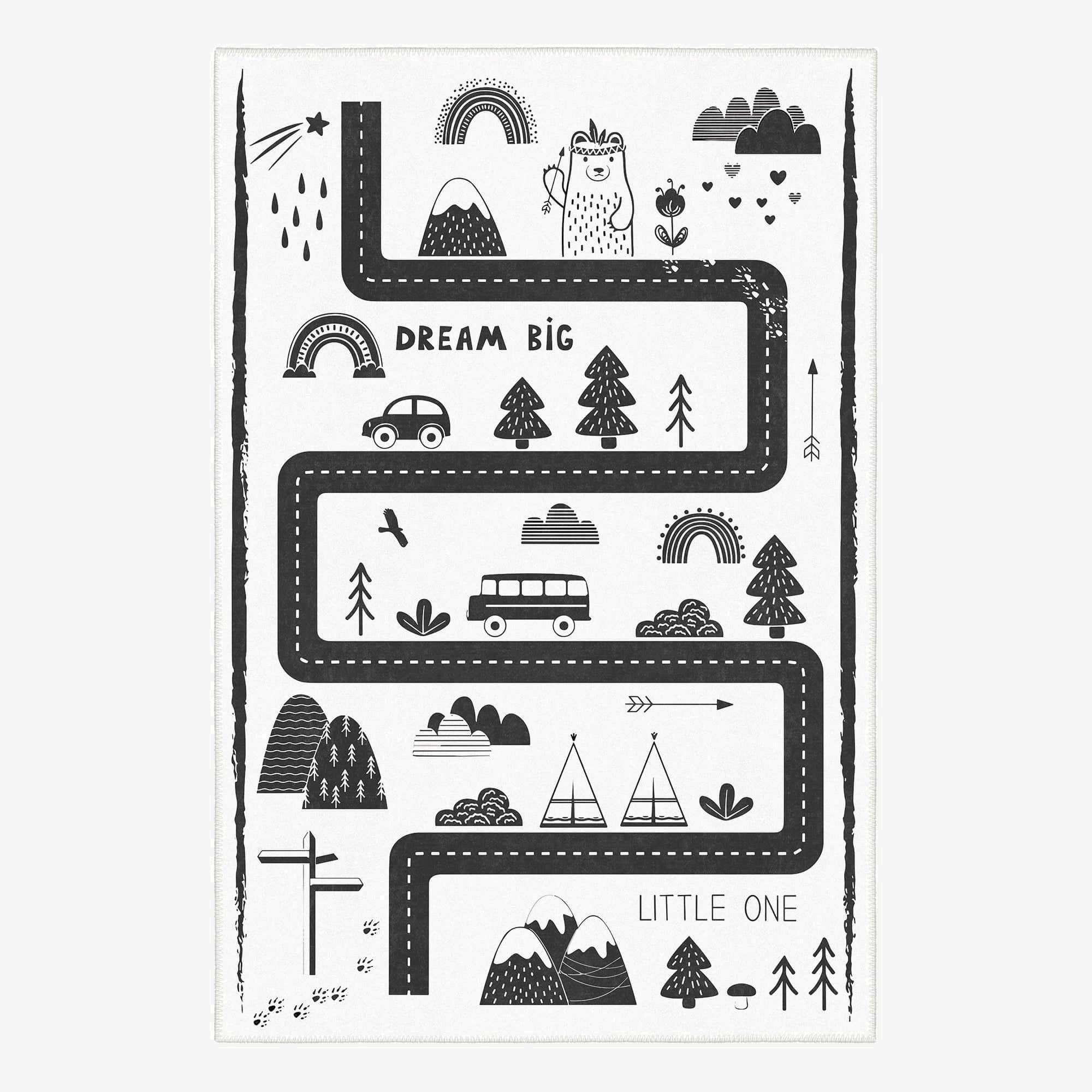 Polka Machine Washable Area Rug