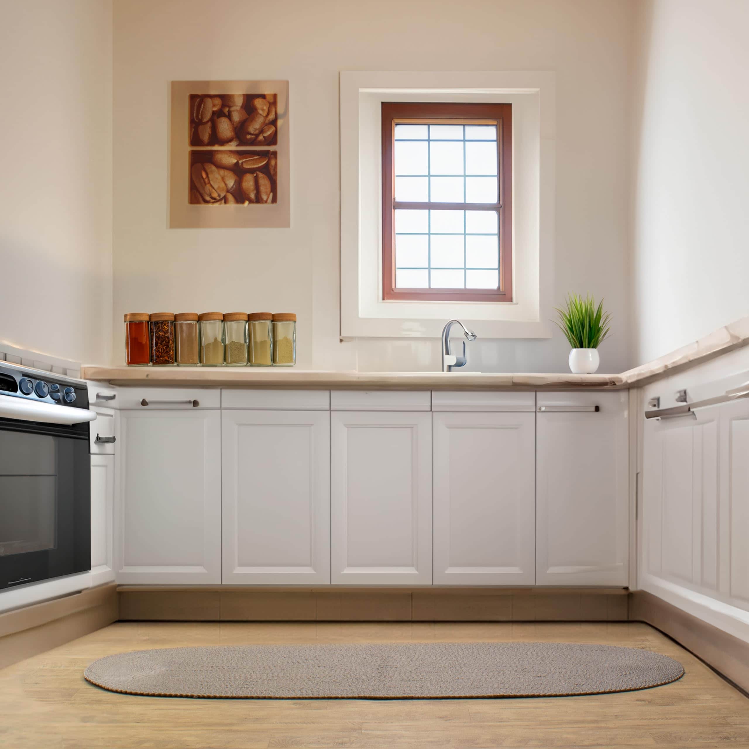 Gray Braided Rug - Reversible Solid Constrution - Indoor Outdoor