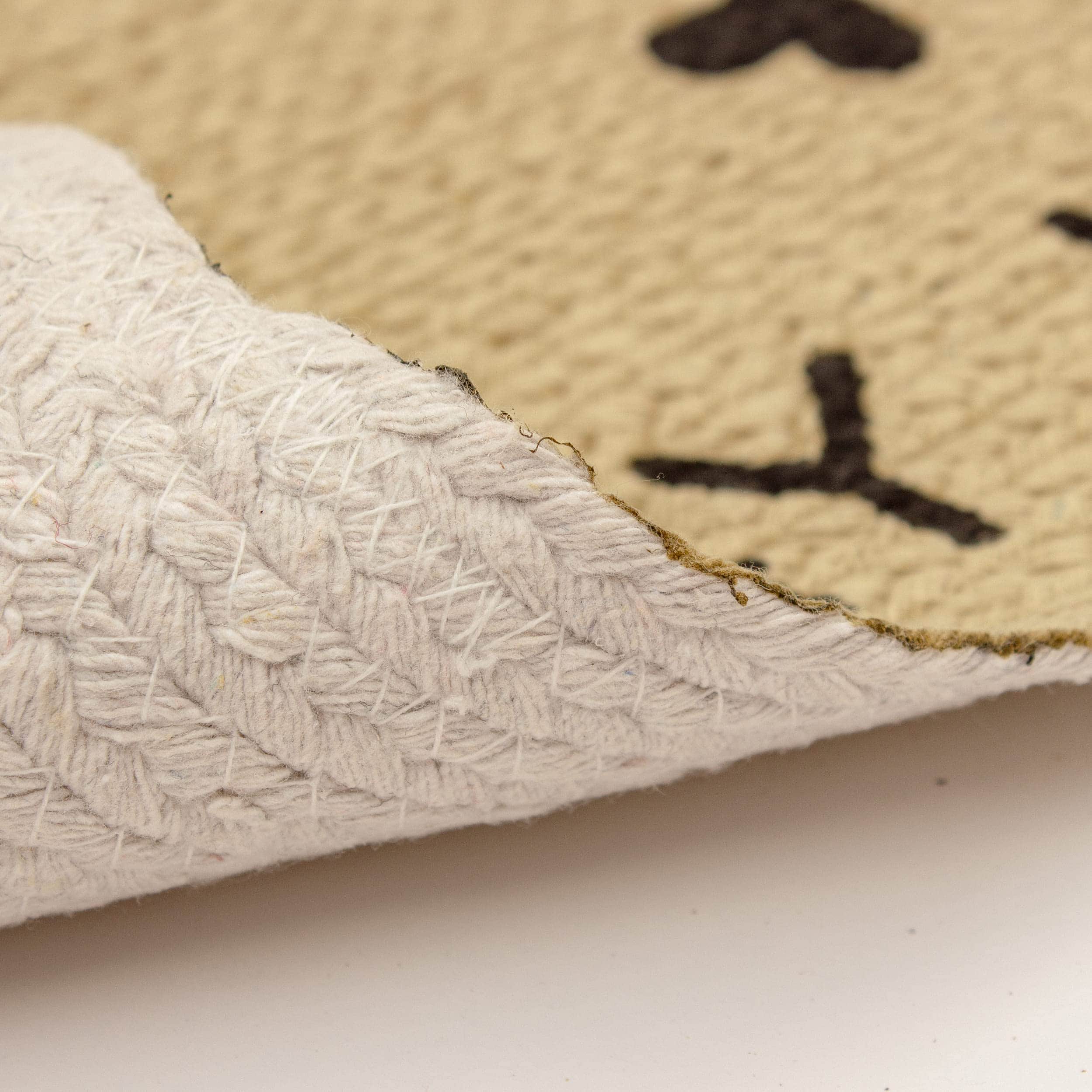 Beige Doggy Mat Small Food and Water Mat