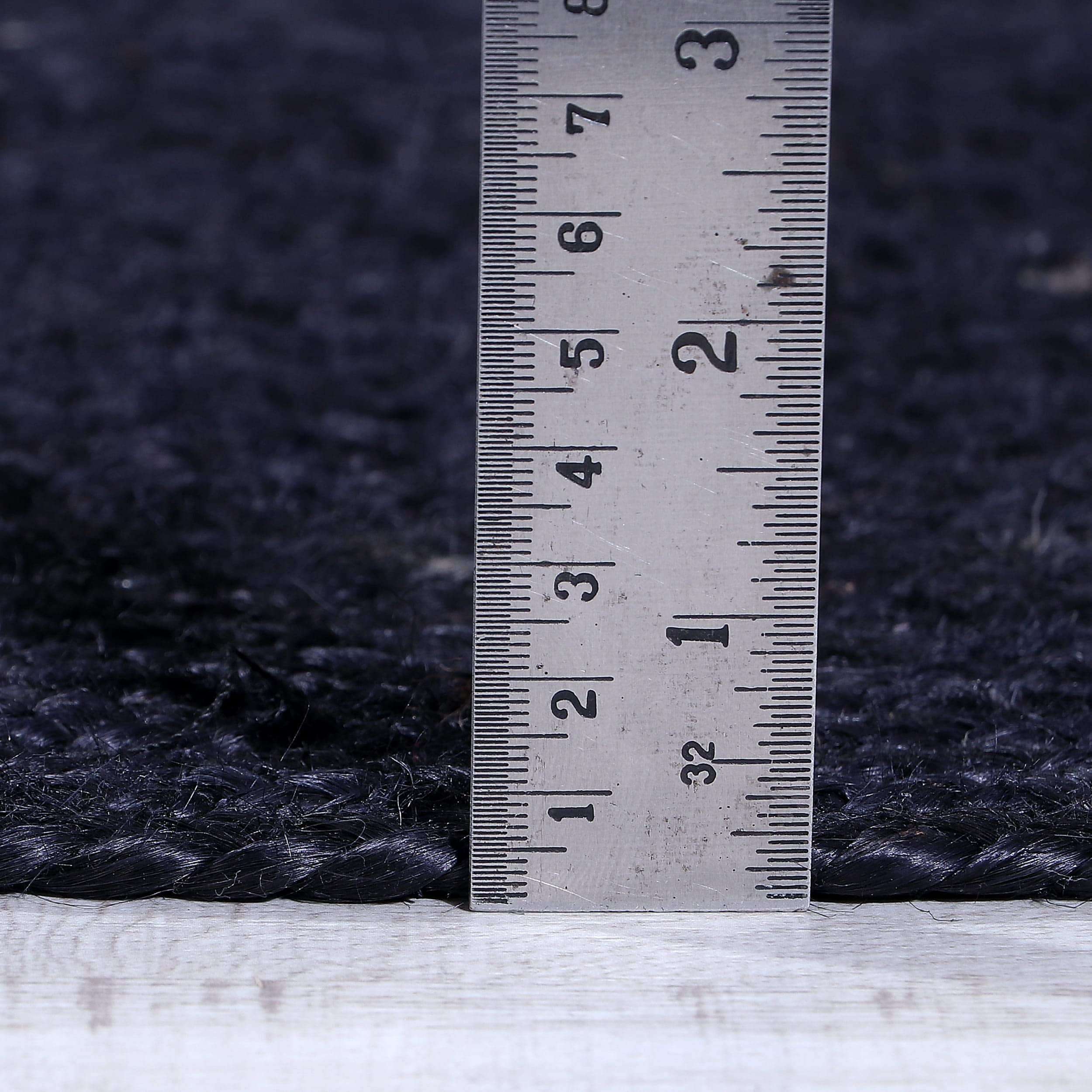 Black Jute Rug - Plant Based - Reversible Braided Eco-Friendly Rug