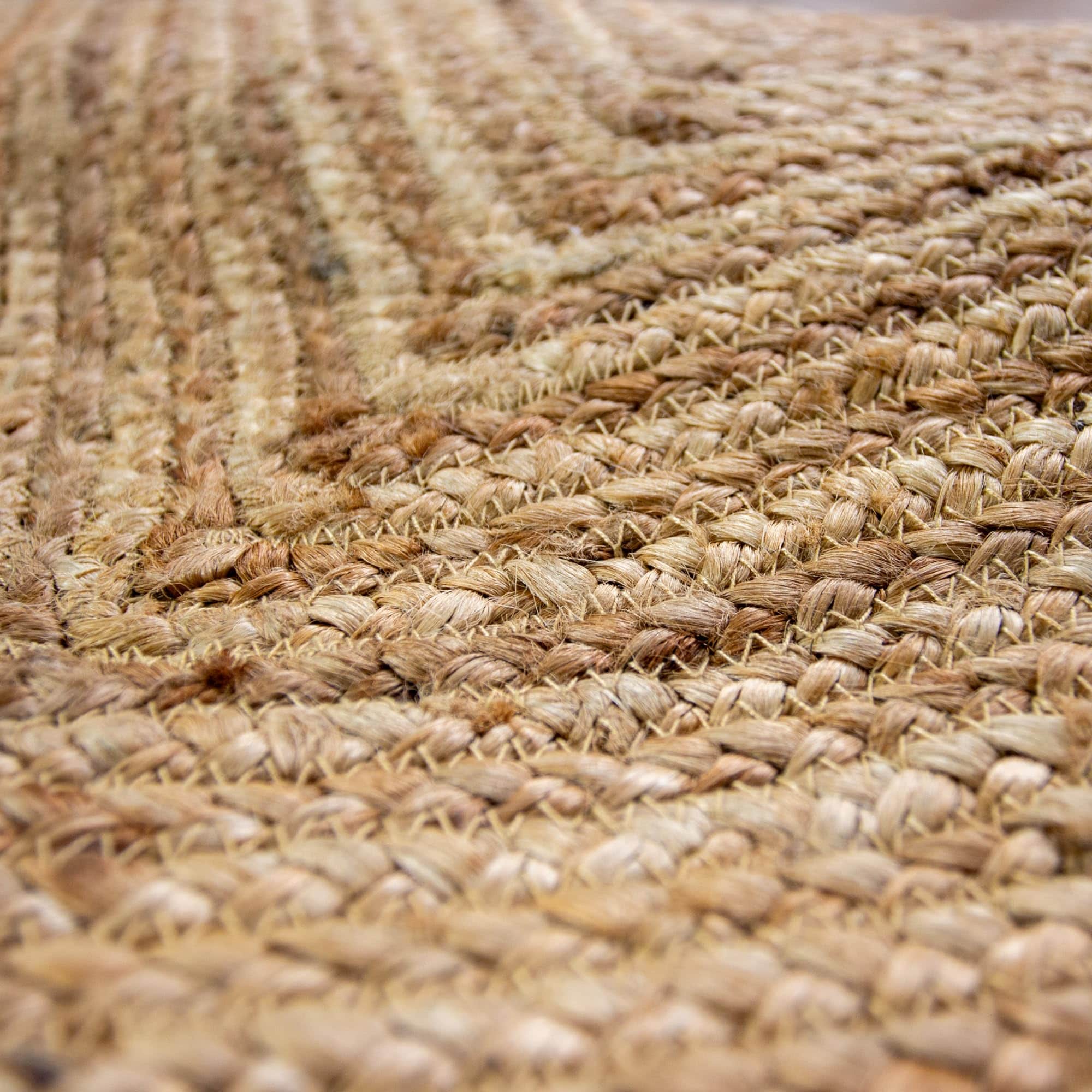 Natural Jute Rug - Plant Based - Reversible Braided Eco-Friendly Rug
