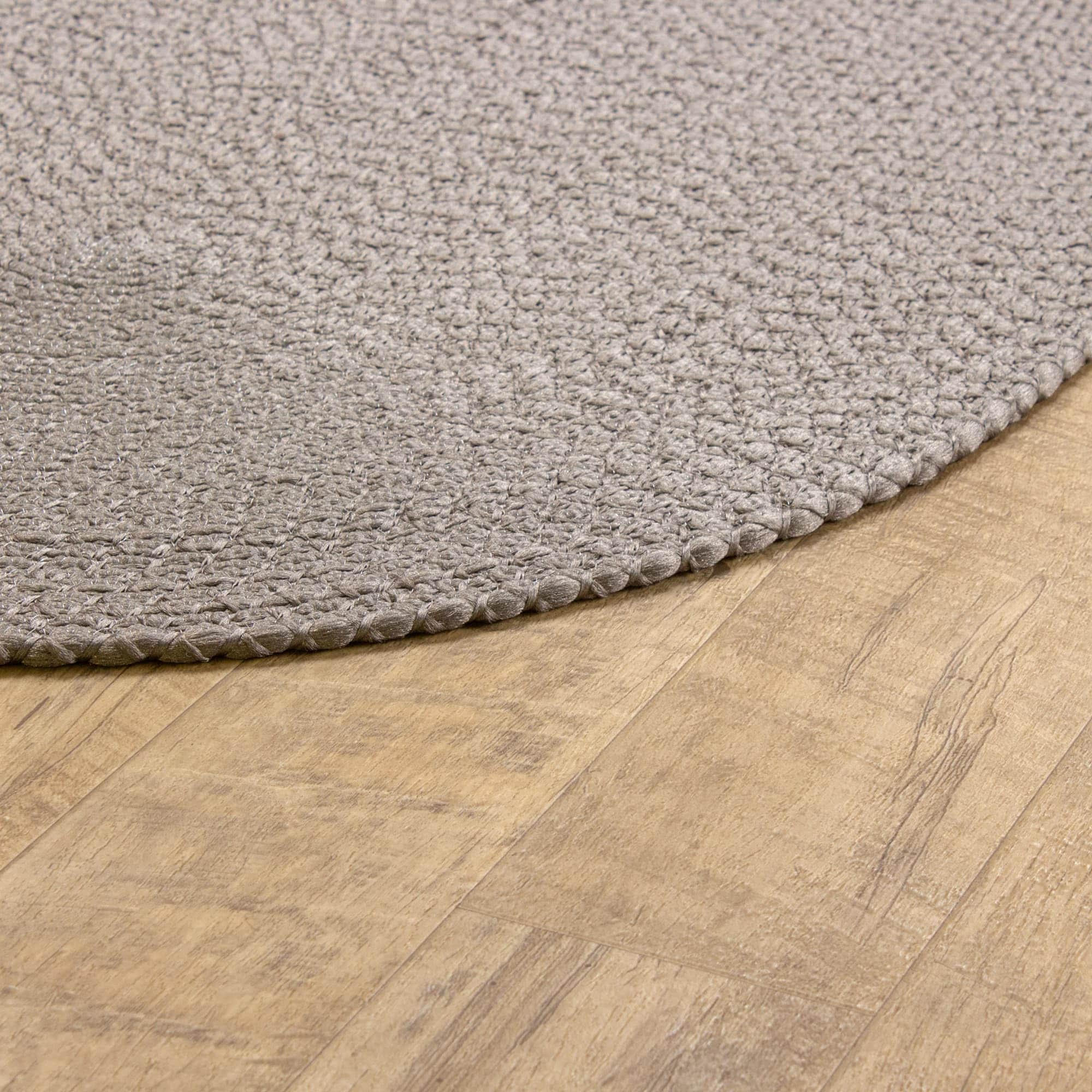 Gray Braided Rug - Reversible Solid Constrution - Indoor Outdoor