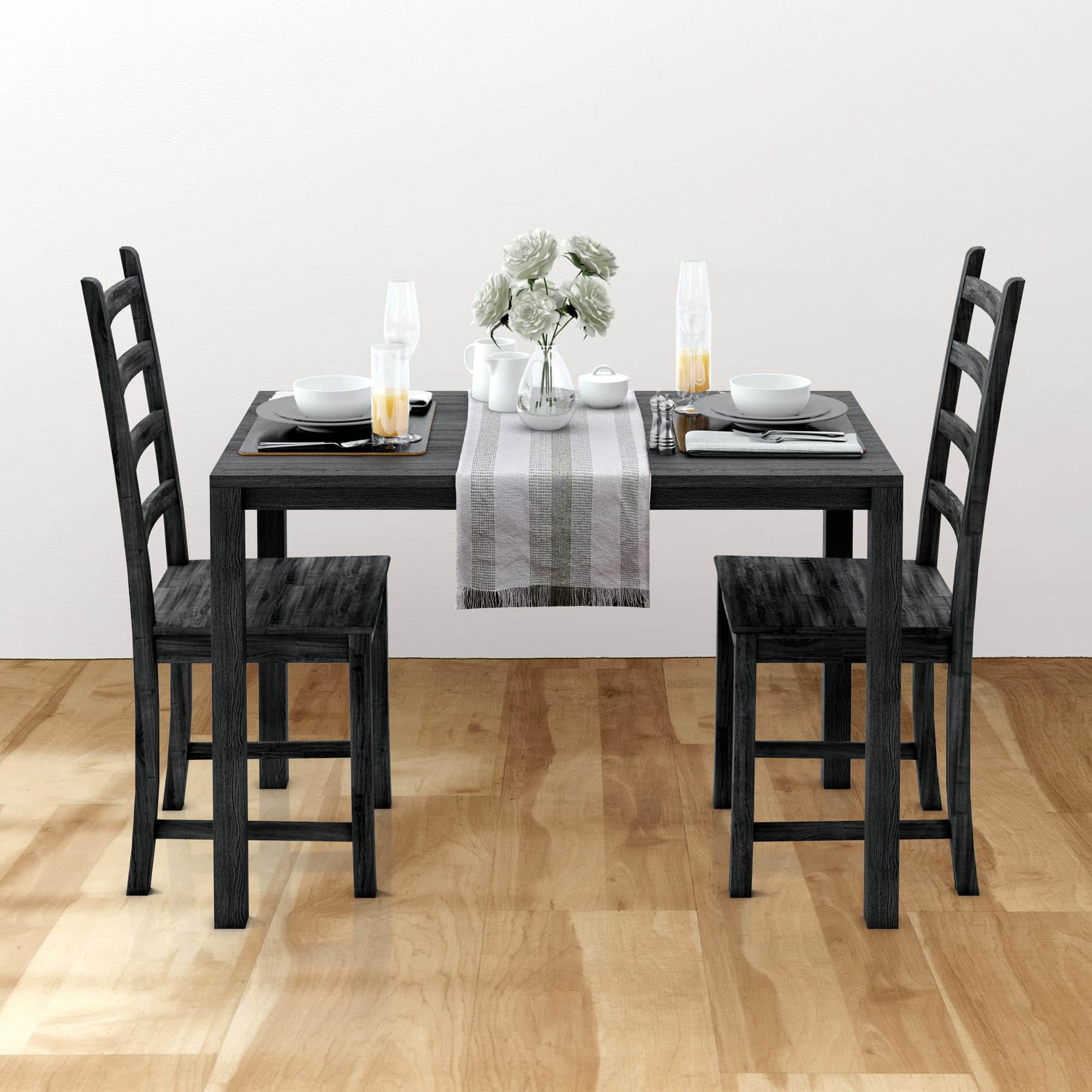 Ivory, Green Table Runner Cotton Farmhouse Inspired