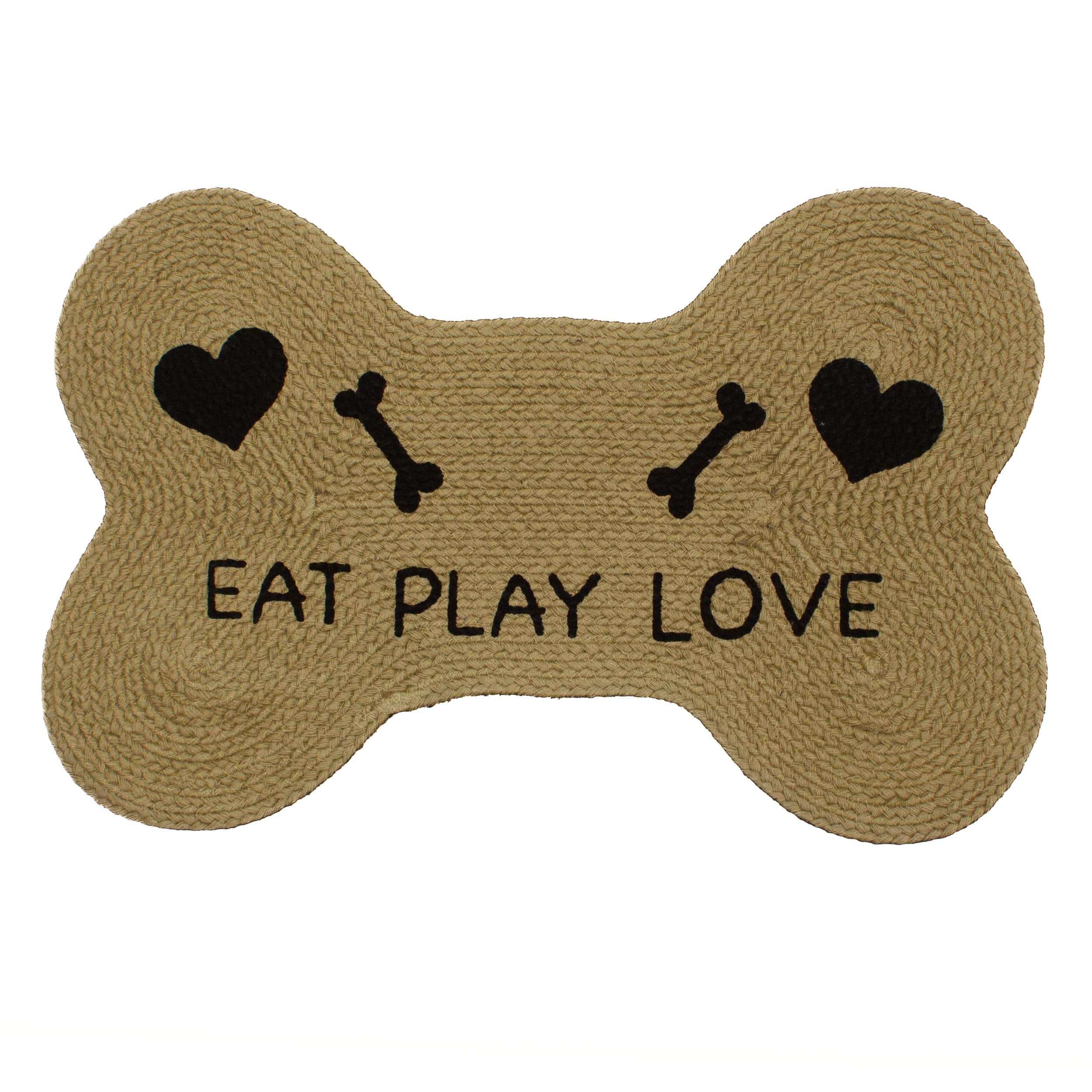 Beige Doggy Mat Small Food and Water Mat