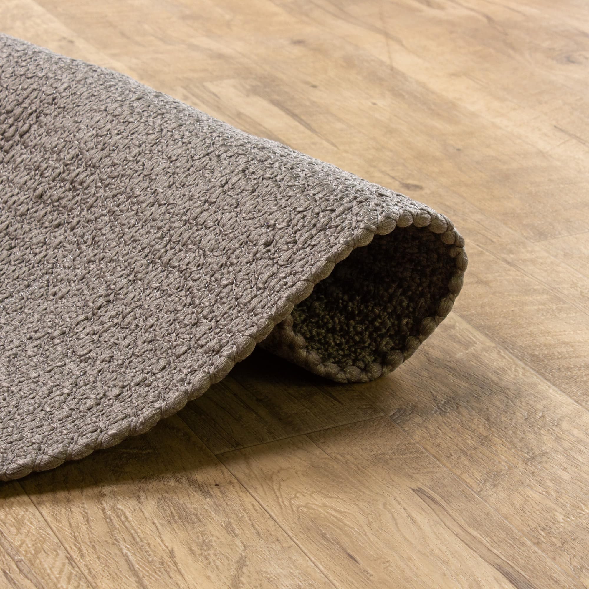Gray Braided Rug - Reversible Solid Constrution - Indoor Outdoor
