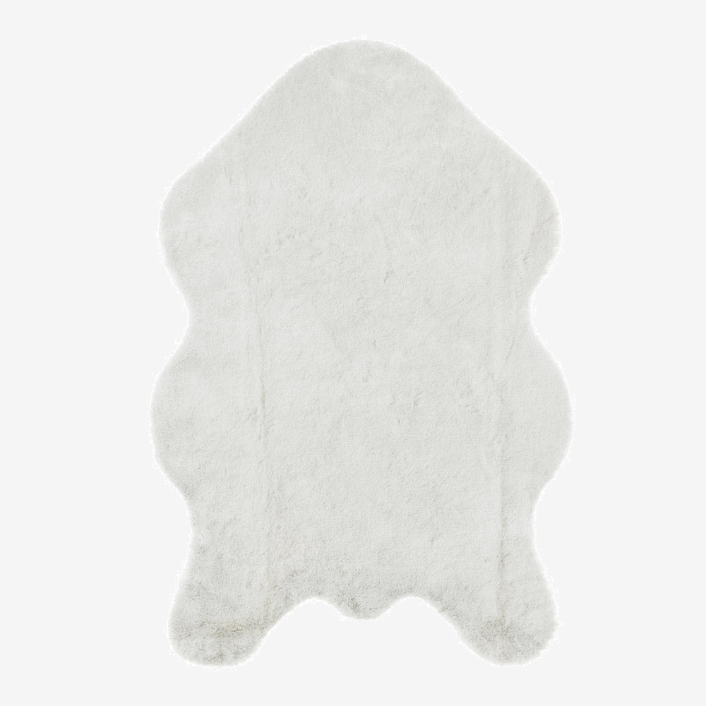 Cream Rabbit Plush Rug