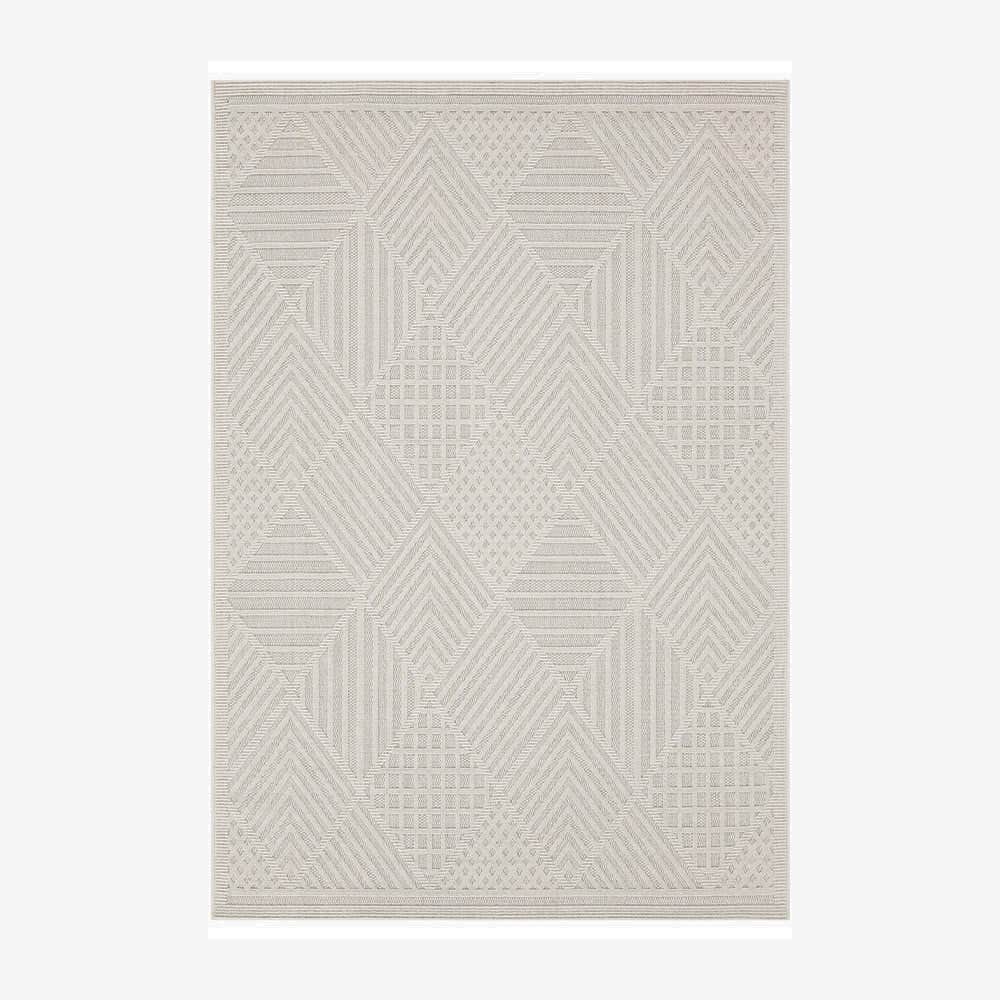 Fava White Machine Woven Rug