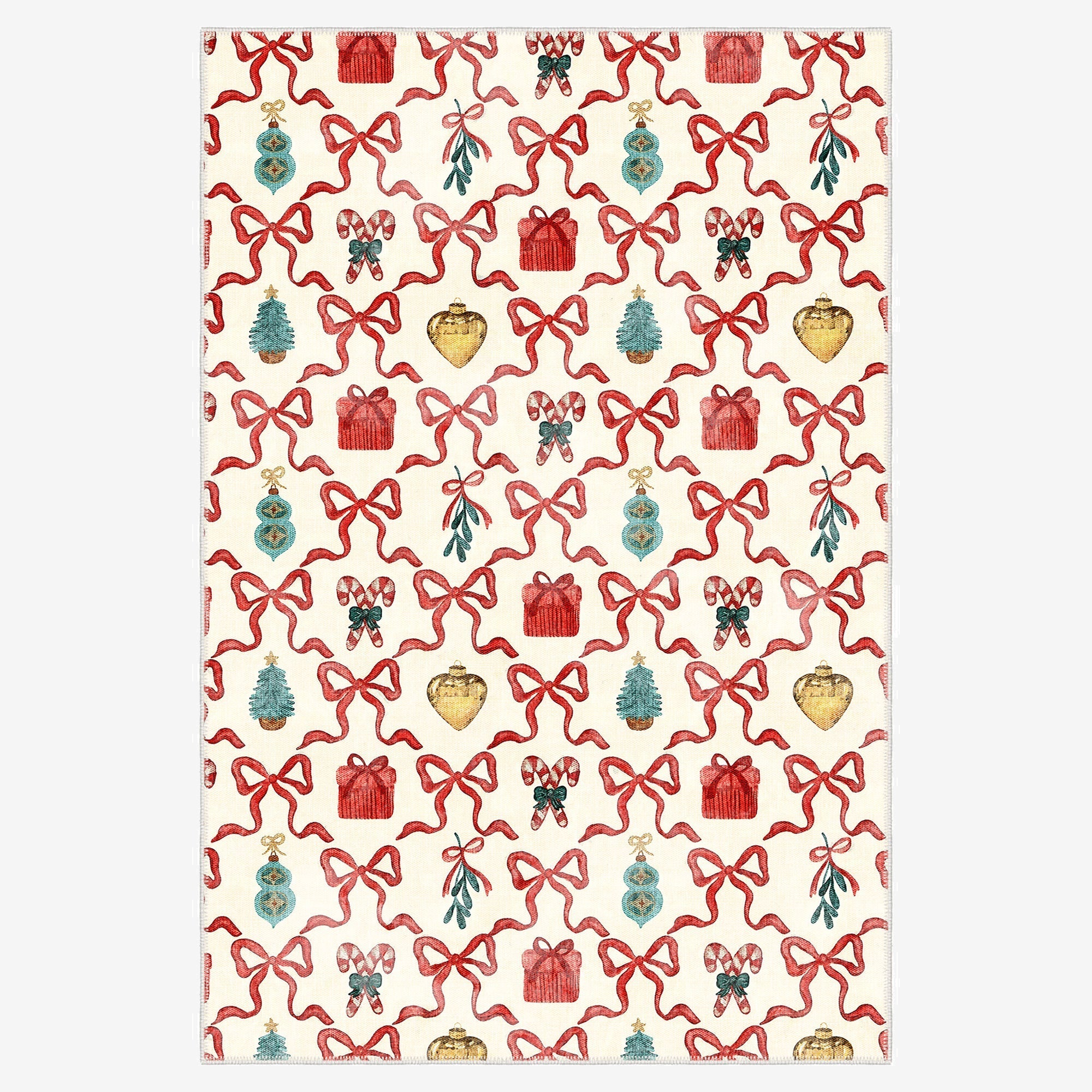 Velora Christmas Machine Washable Area Rug
