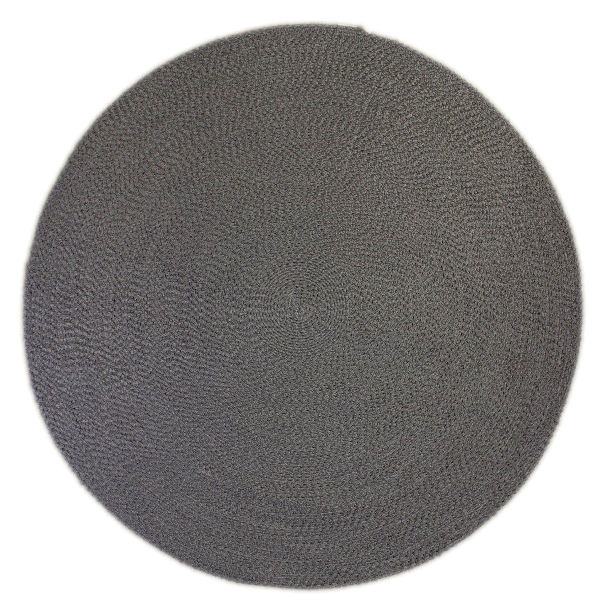 Gray Braided Rug - Reversible Solid Constrution - Indoor Outdoor
