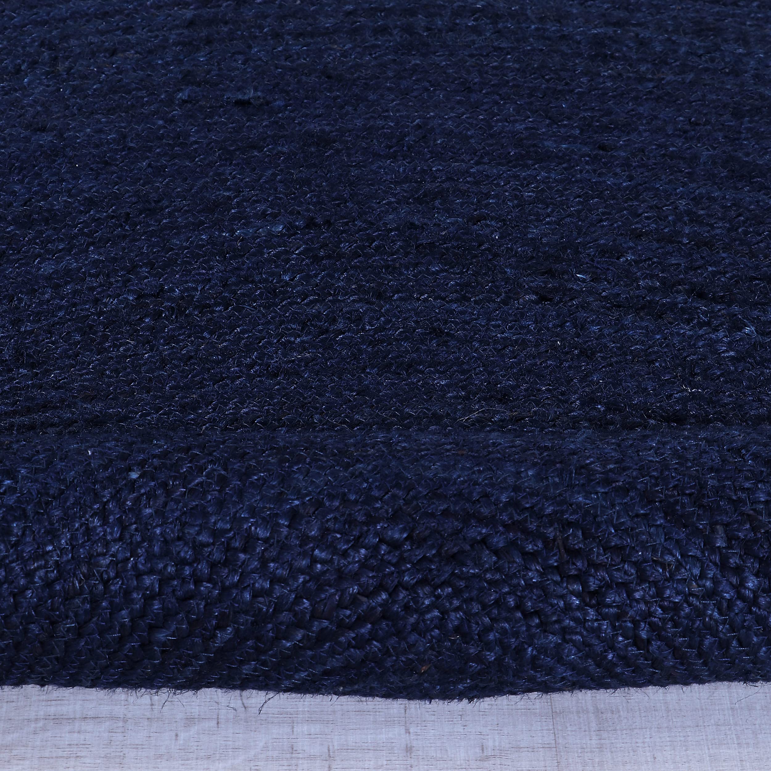 Navy Jute Rug - Plant Based - Reversible Braided Eco-Friendly Rug