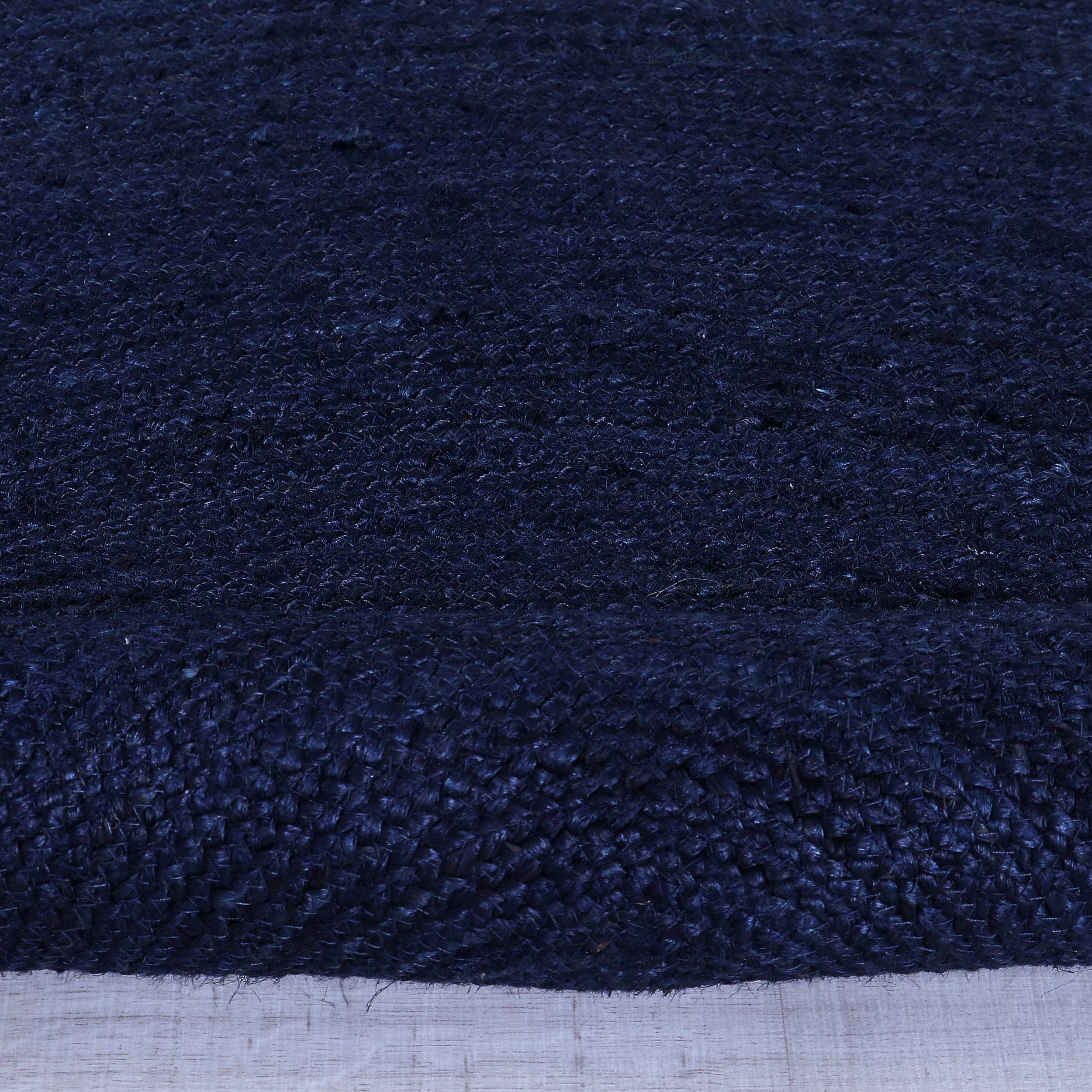Navy Jute Rug - Plant Based - Reversible Braided Eco-Friendly Rug