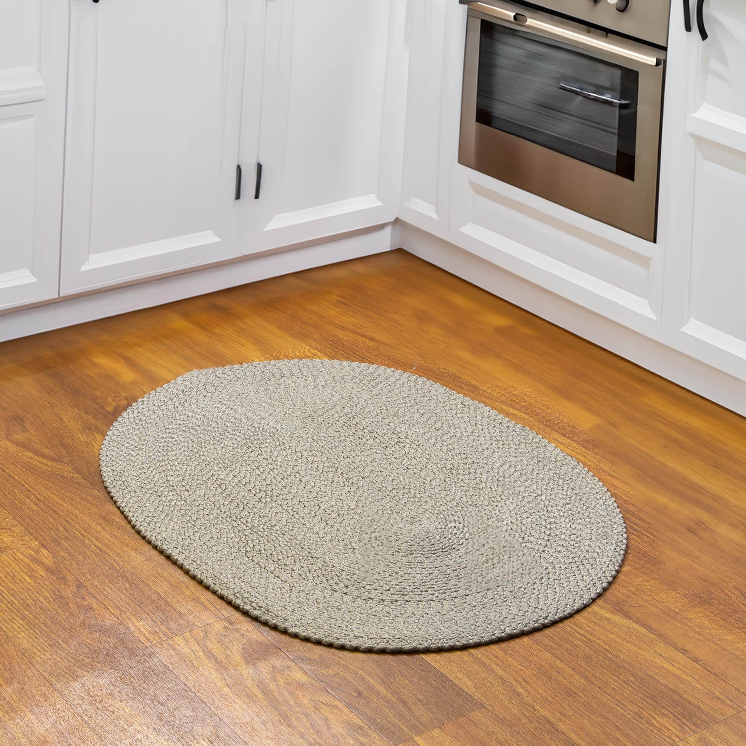 Gray Braided Rug - Reversible Solid Constrution - Indoor Outdoor