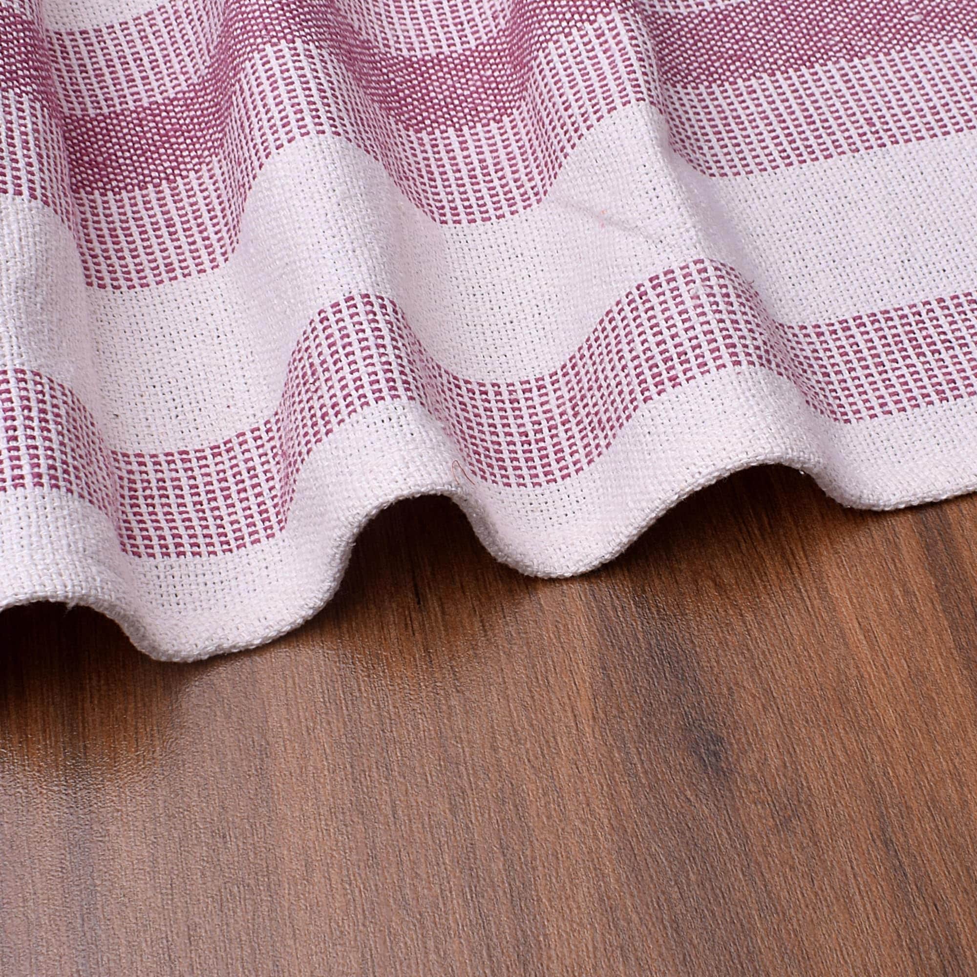 Ivory, Red Table Runner Cotton Farmhouse Inspired