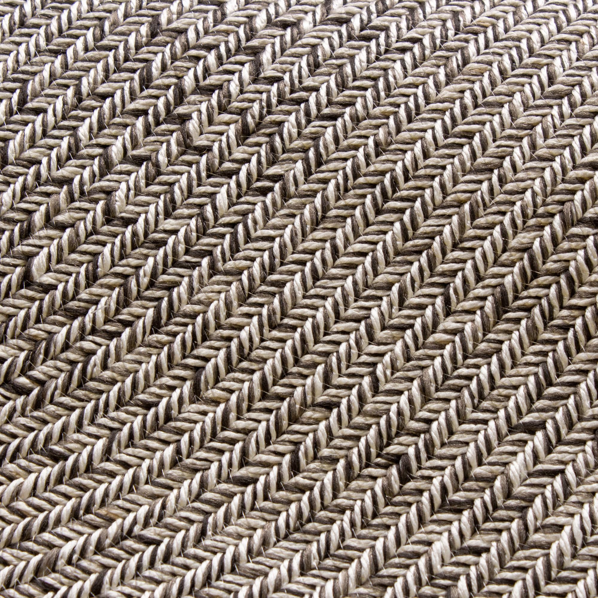 Dark Gray, Light Gray Braided Rug - Reversible Solid Constrution - Indoor Outdoor & Kitchen Ready