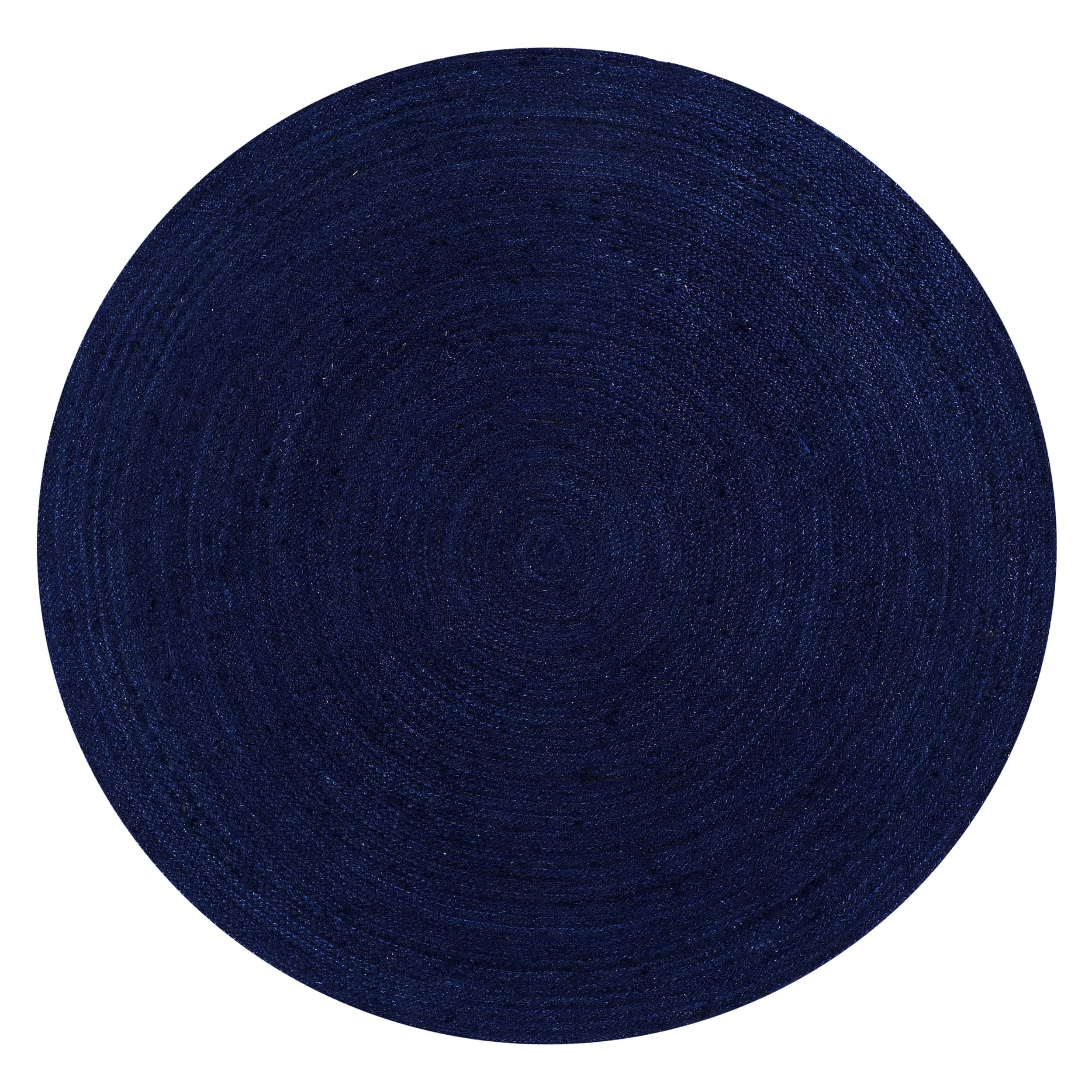 Navy Jute Rug - Plant Based - Reversible Braided Eco-Friendly Rug