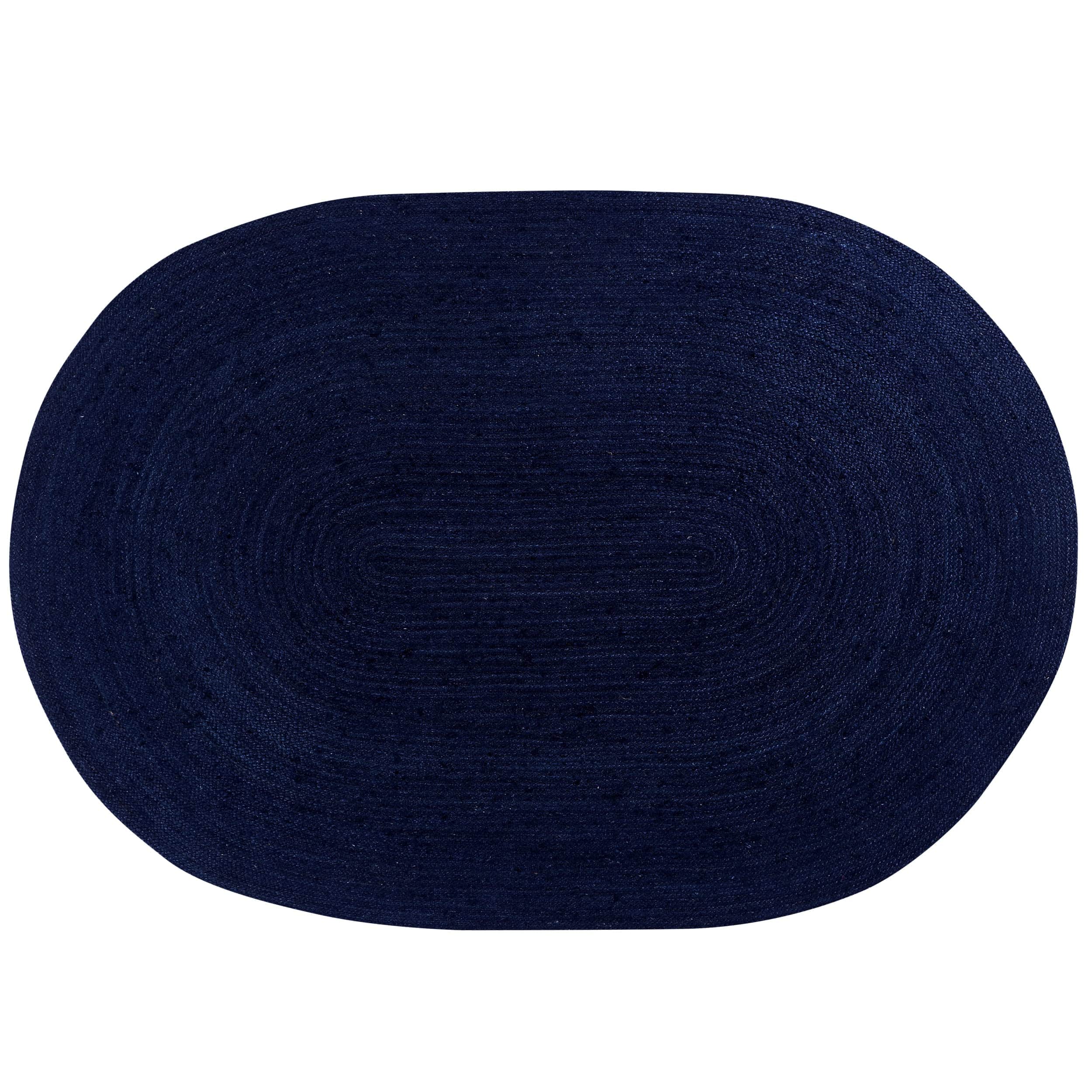 Navy Jute Rug - Plant Based - Reversible Braided Eco-Friendly Rug