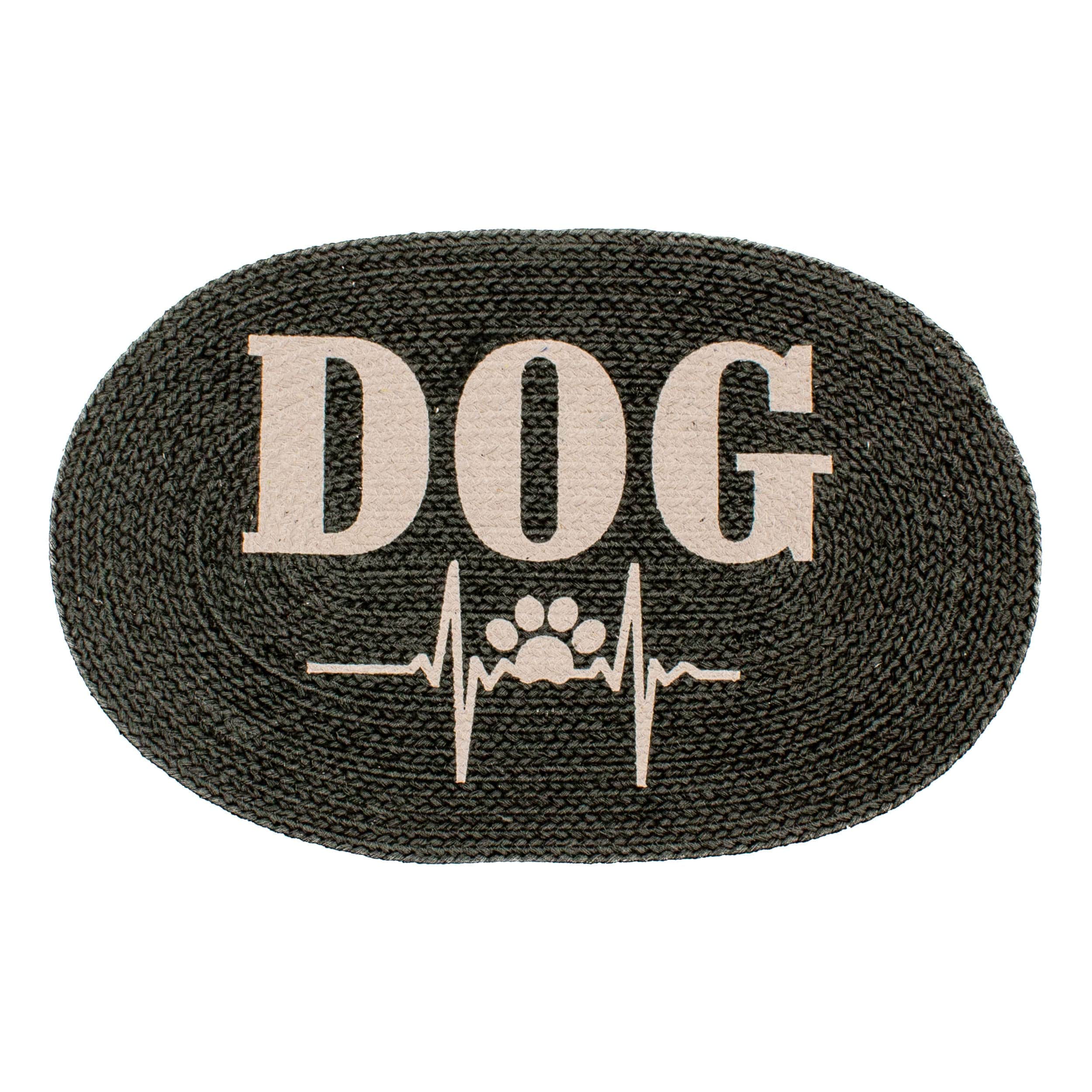 Grey Doggy Mat Small Food and Water Mat