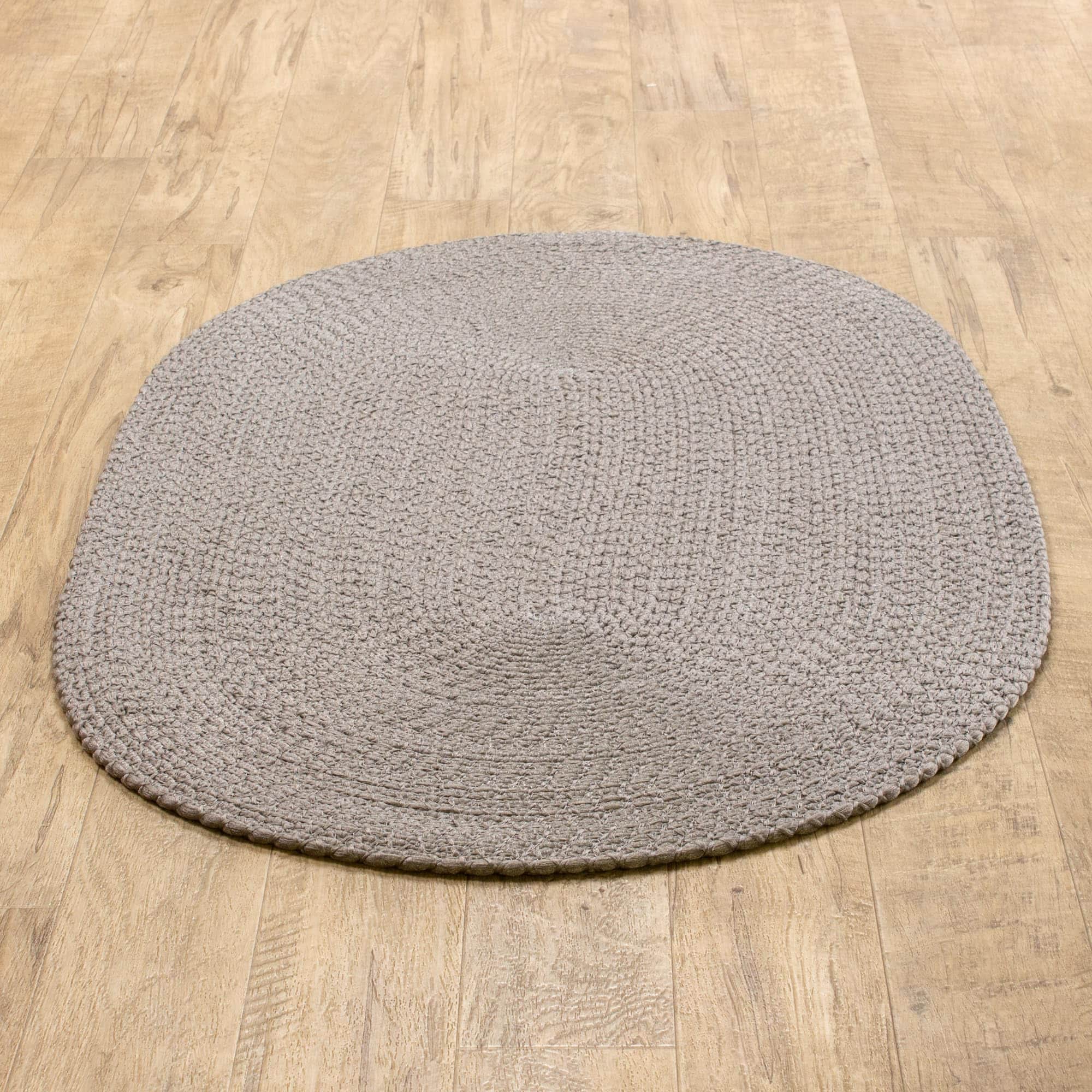 Gray Braided Rug - Reversible Solid Constrution - Indoor Outdoor