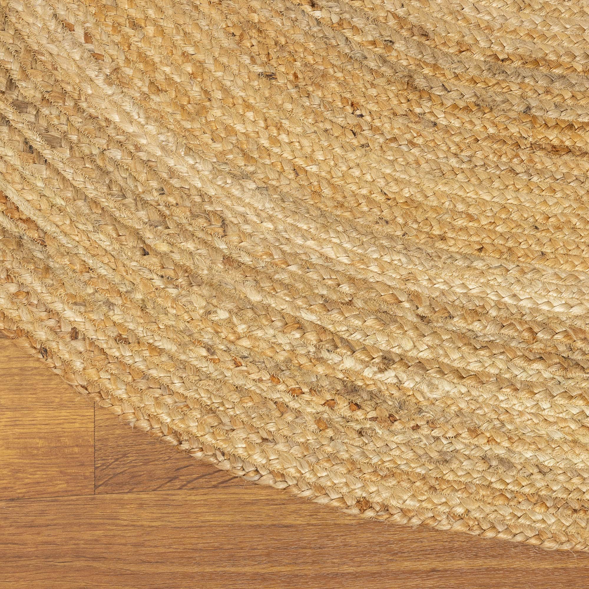 Natural Jute Rug - Plant Based - Reversible Braided Eco-Friendly Rug