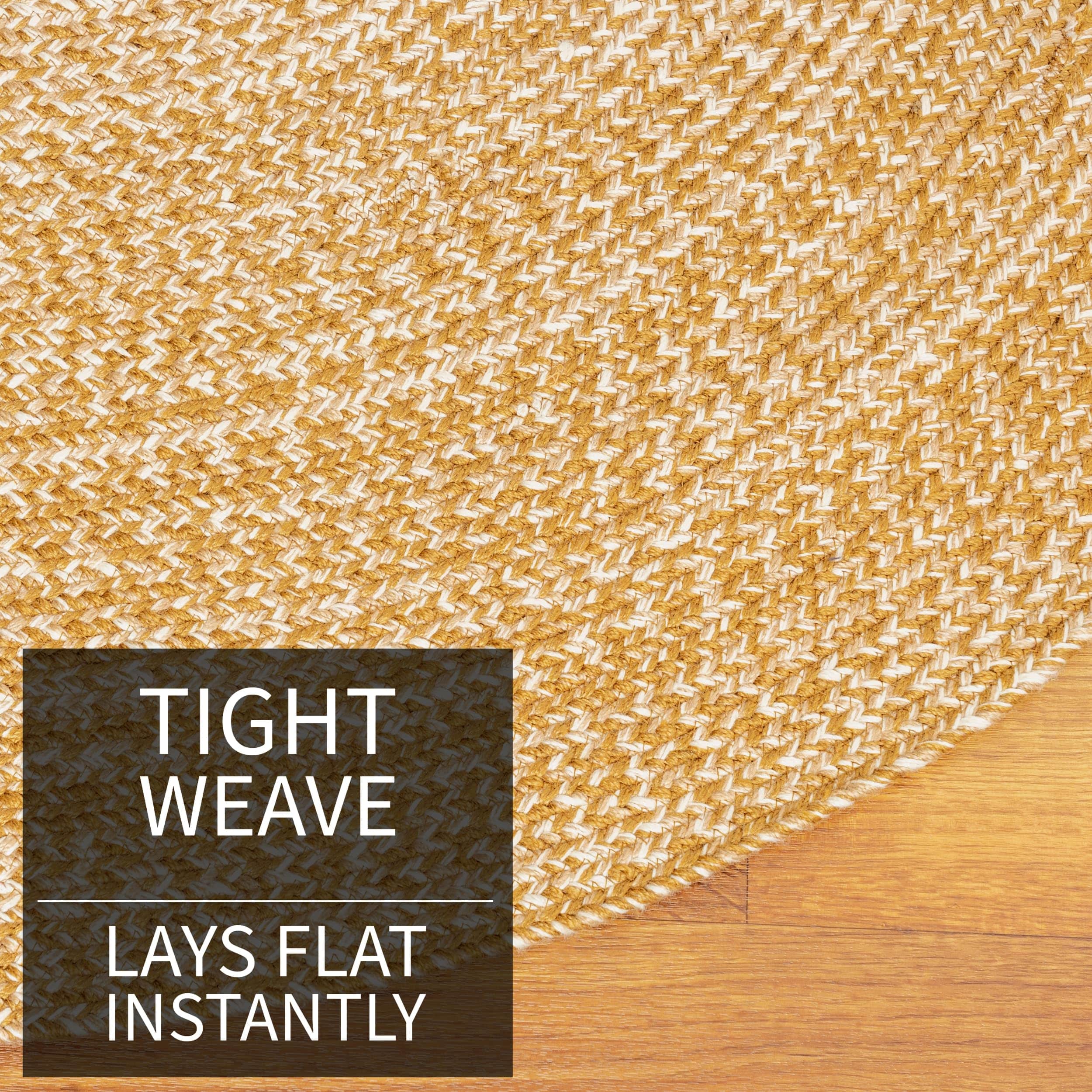 Brown Multicolor Indoour Outdoor Braided Kitchen Rug