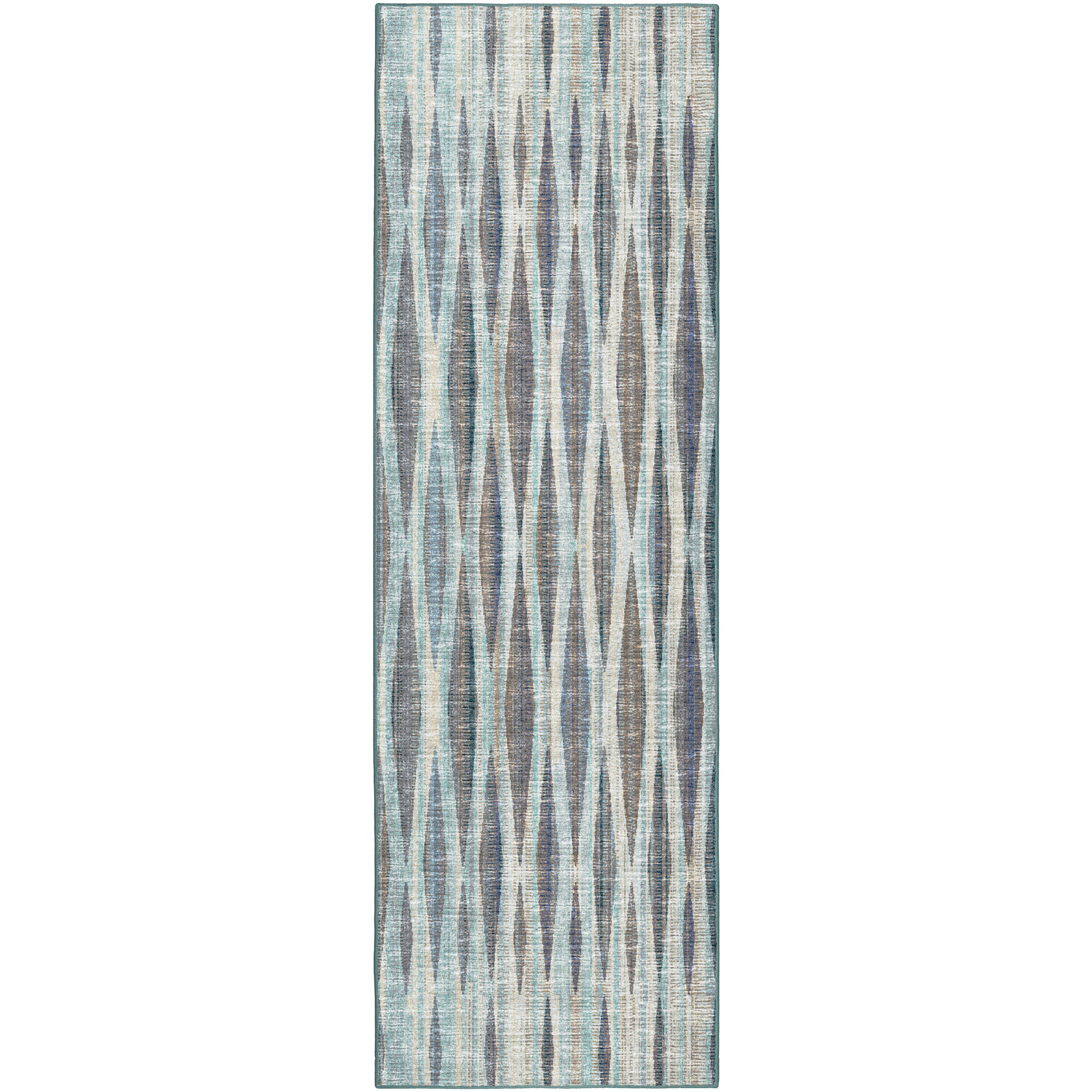 Indoor/Outdoor Transitional AA1 Mist Blue Rug 2'6" x 10' #shape_Runner