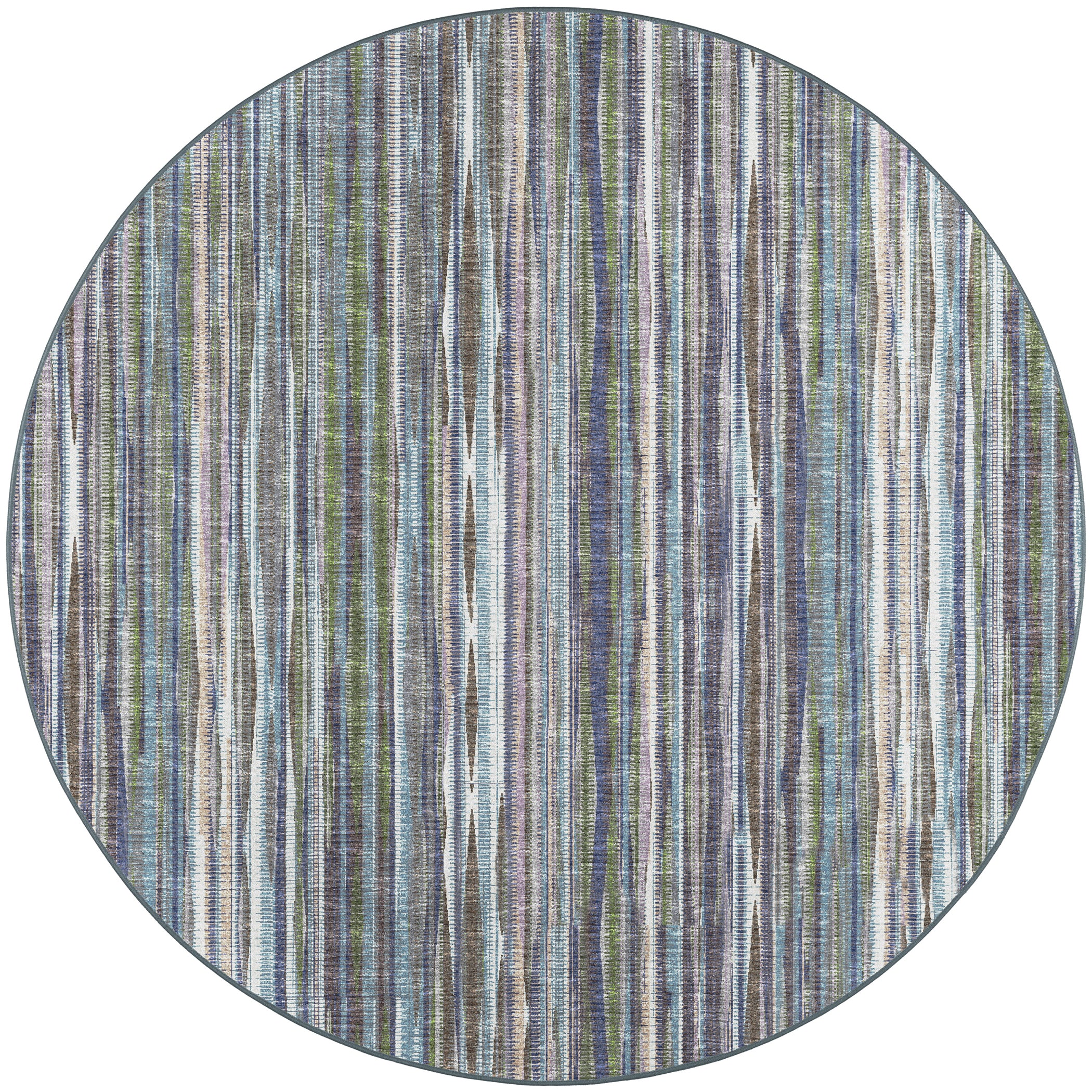 Indoor/Outdoor Transitional AA1 Violet Purple Rug 4' x 4' #shape_Round