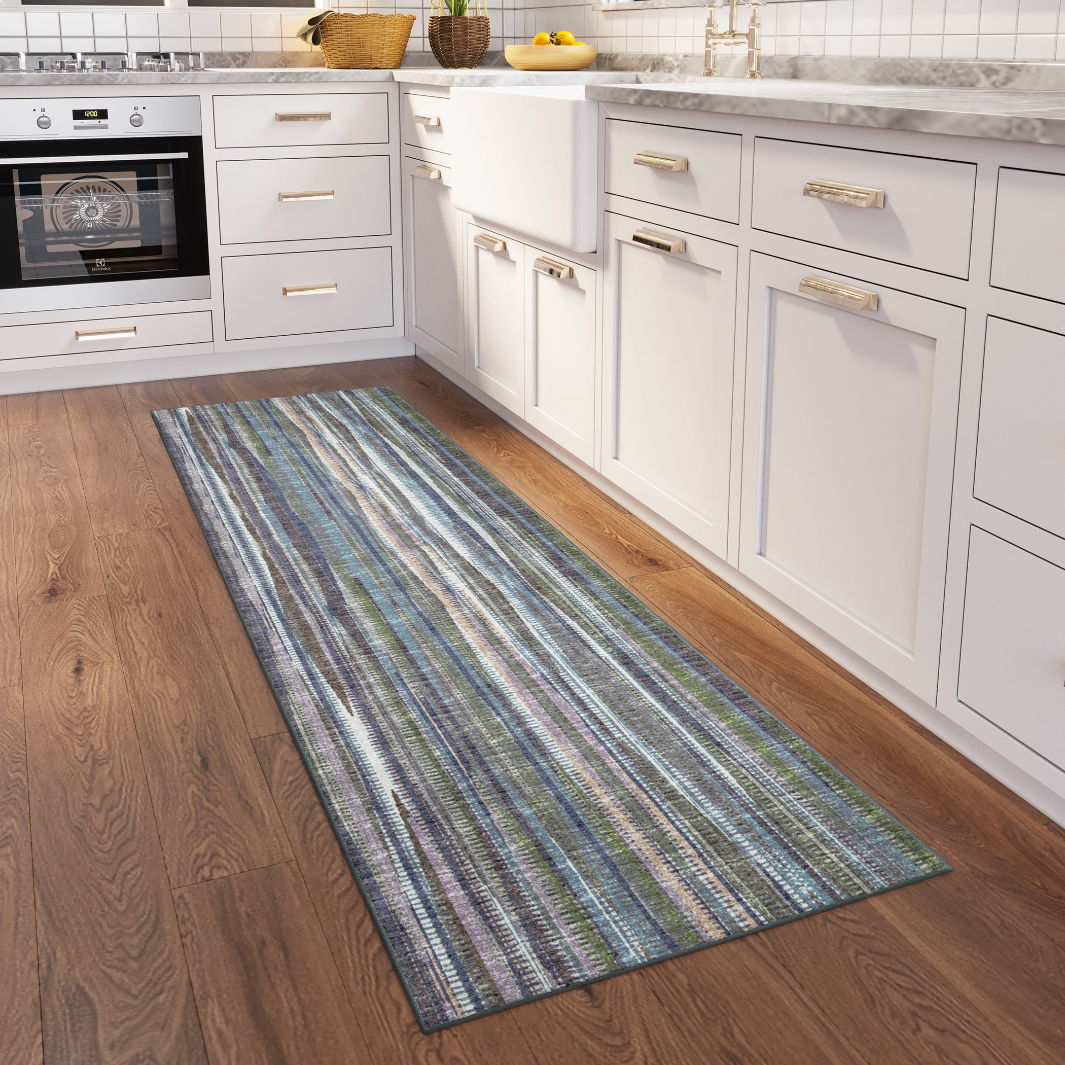 Indoor/Outdoor Transitional AA1 Violet Purple Rug 2'6" x 10' #shape_Runner