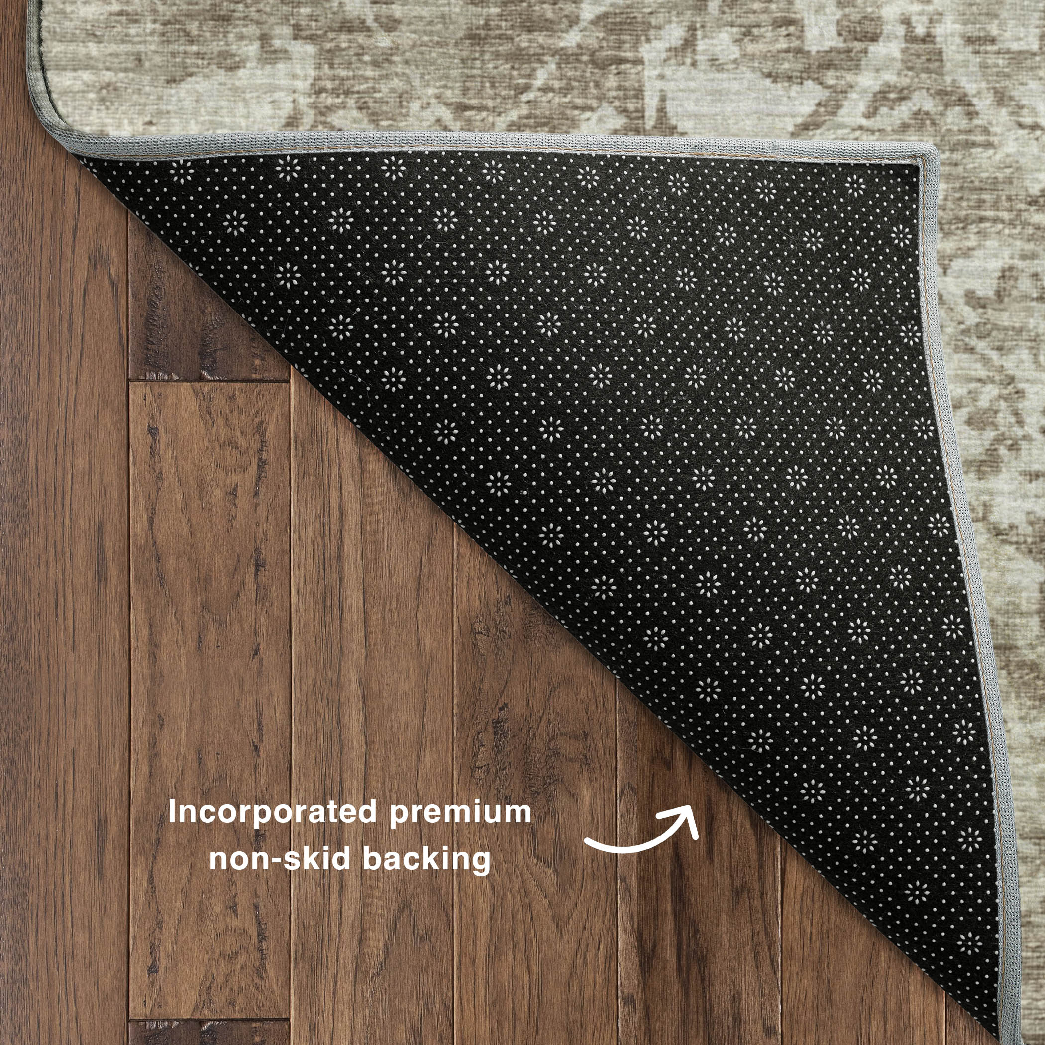 Luxury Machine Washable Indoor/Outdoor Traditional AB1 Mushroom Brown Rug 1'8" x 2'6" #shape_Rectangle