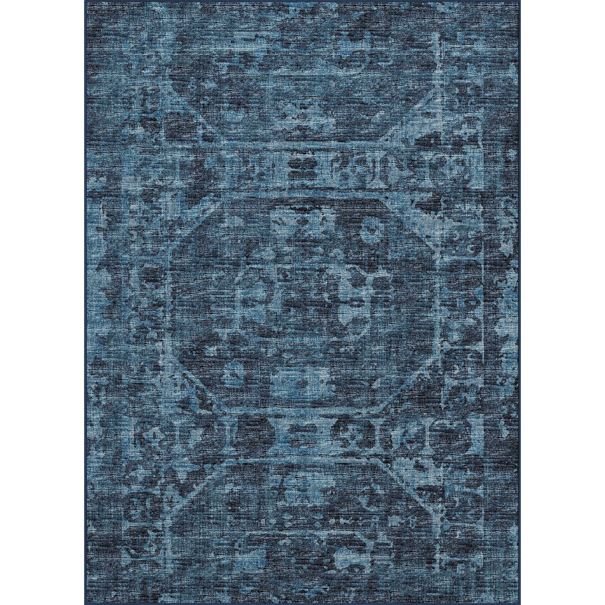 Luxury Machine Washable Indoor/Outdoor Traditional AB2 Baltic Blue Rug 3' x 5' #shape_Rectangle