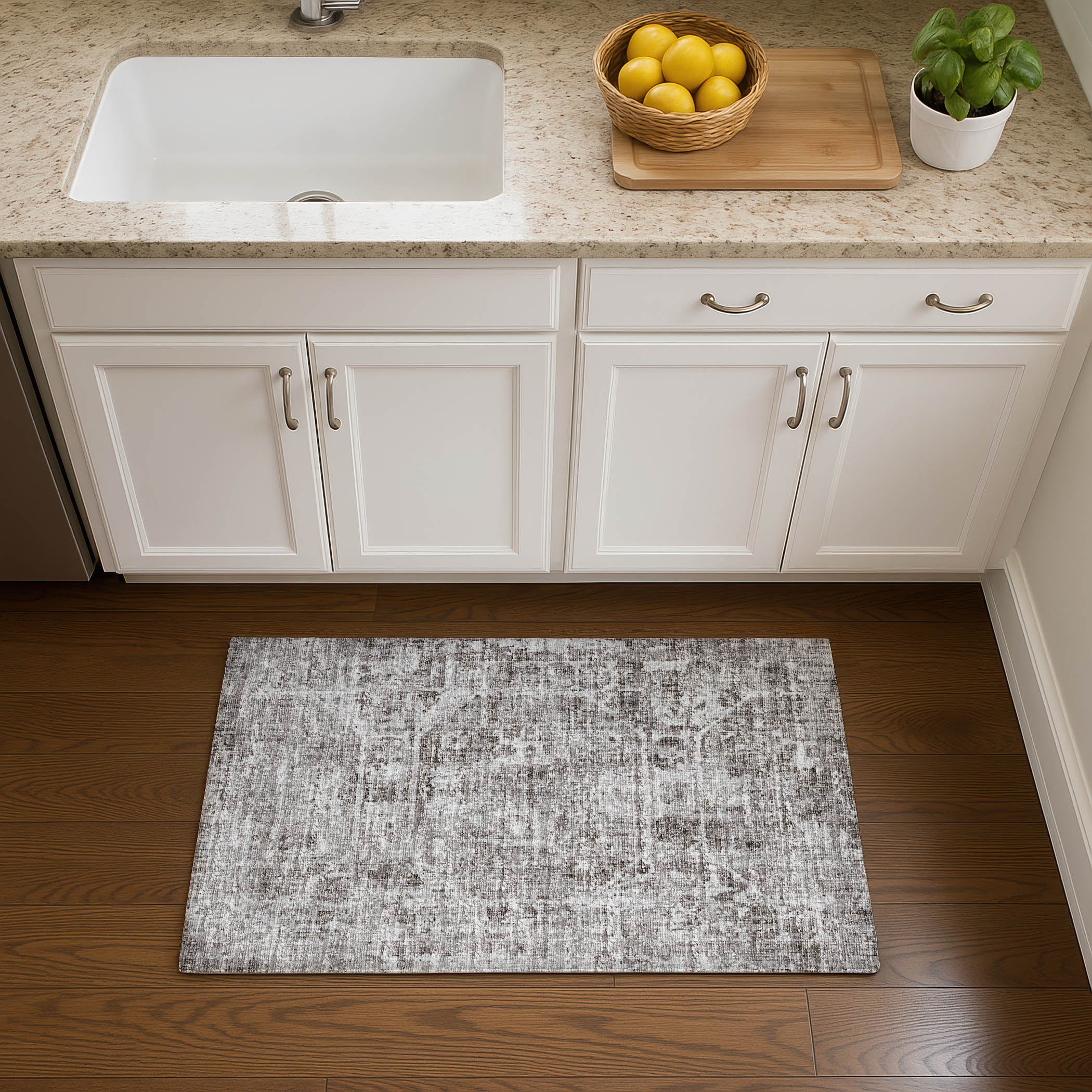 Luxury Machine Washable Indoor/Outdoor Traditional AB2 Coffee Brown Rug 1'8" x 2'6" #shape_Rectangle