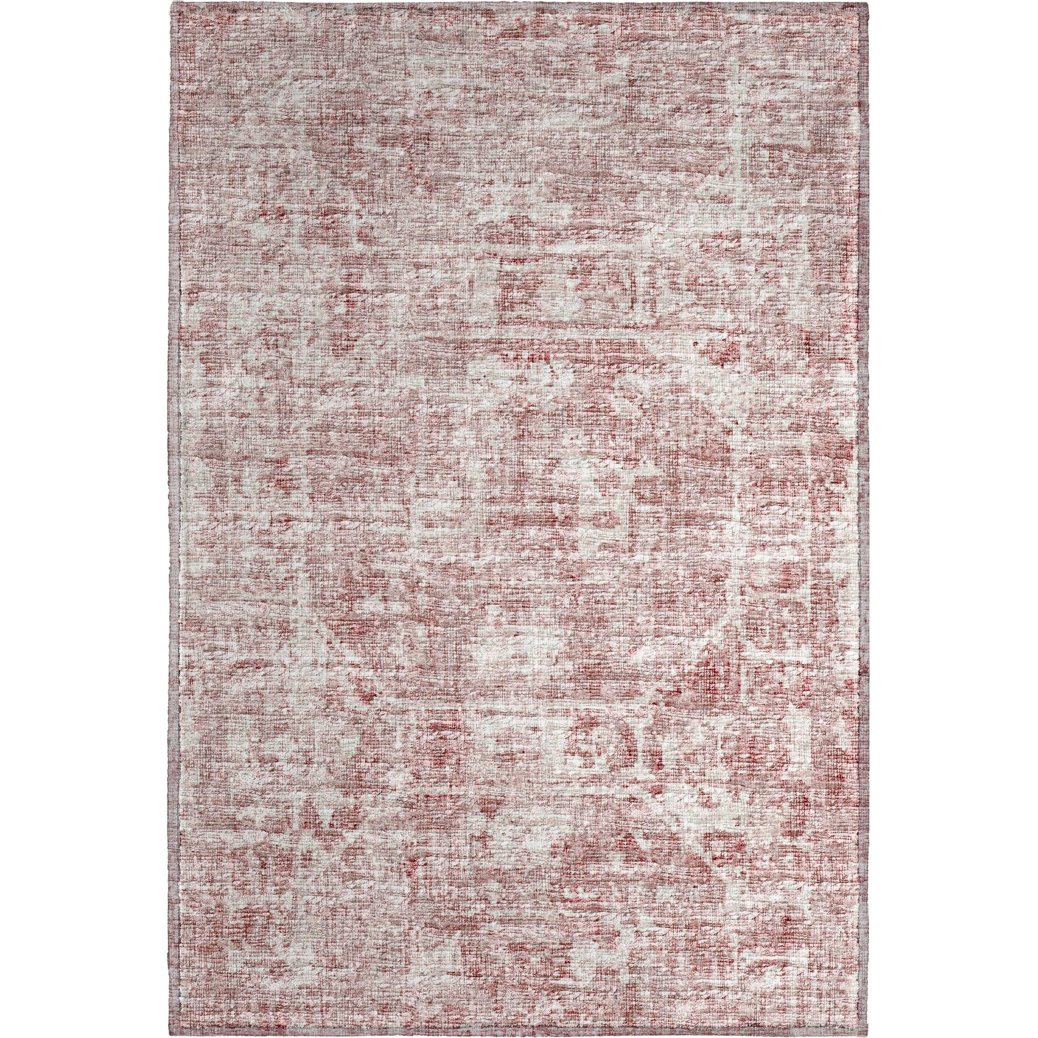 Luxury Machine Washable Indoor/Outdoor Traditional AB2 Rose Pink Rug 1'8" x 2'6" #shape_Rectangle