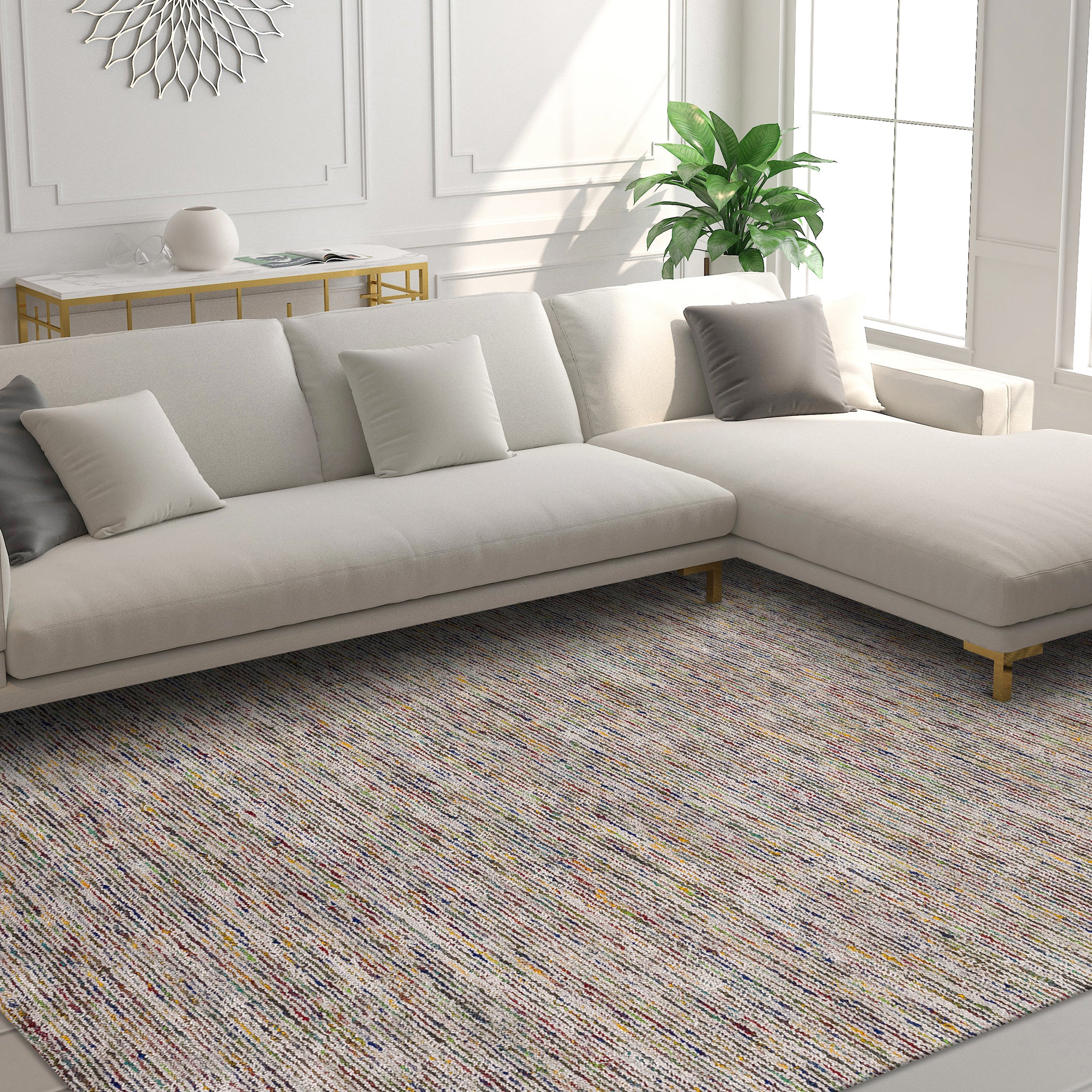 Transitional AC1 Confetti Multi Wool Rug 2' x 3' #shape_Rectangle