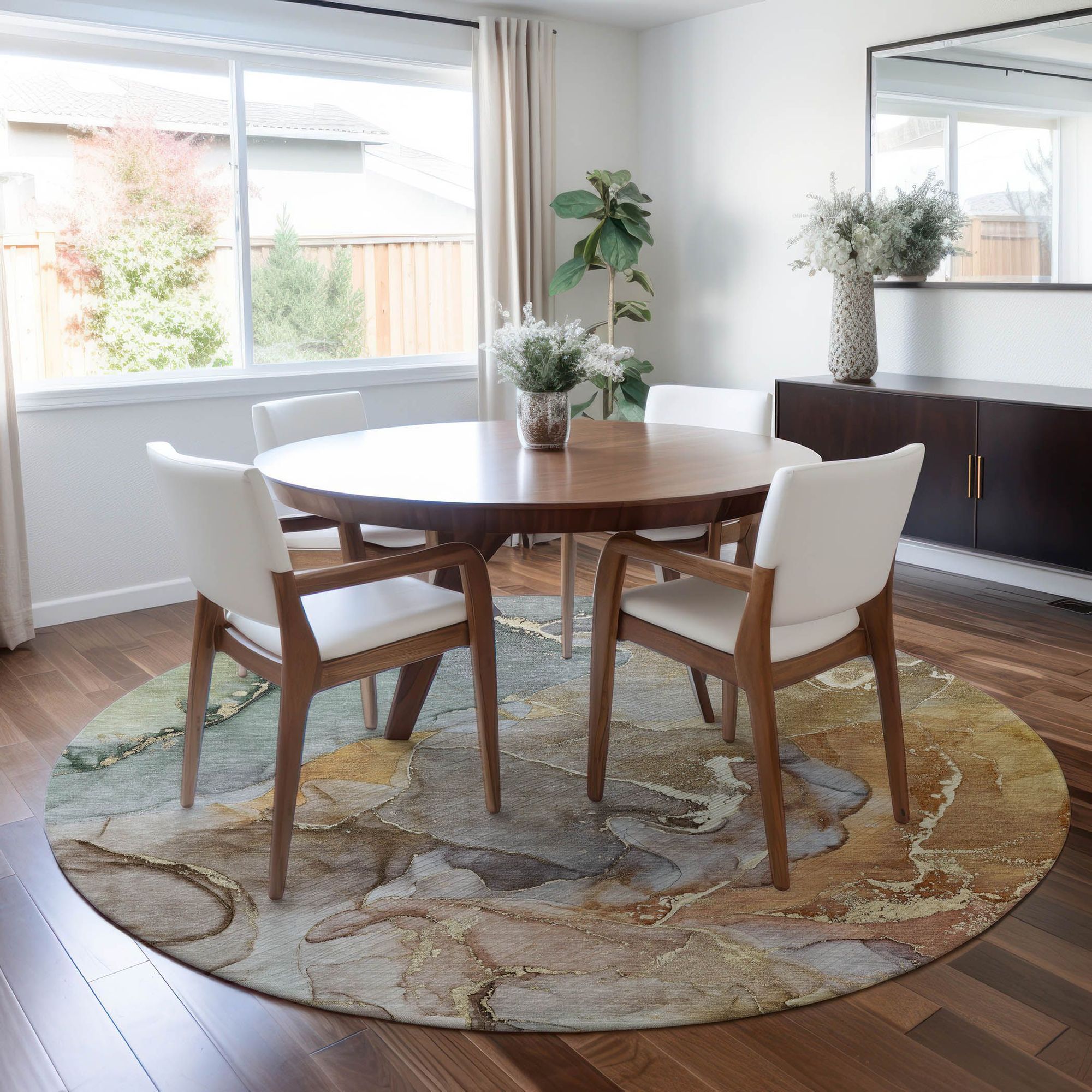 Machine Made ACN500 Beige Brown Rugs