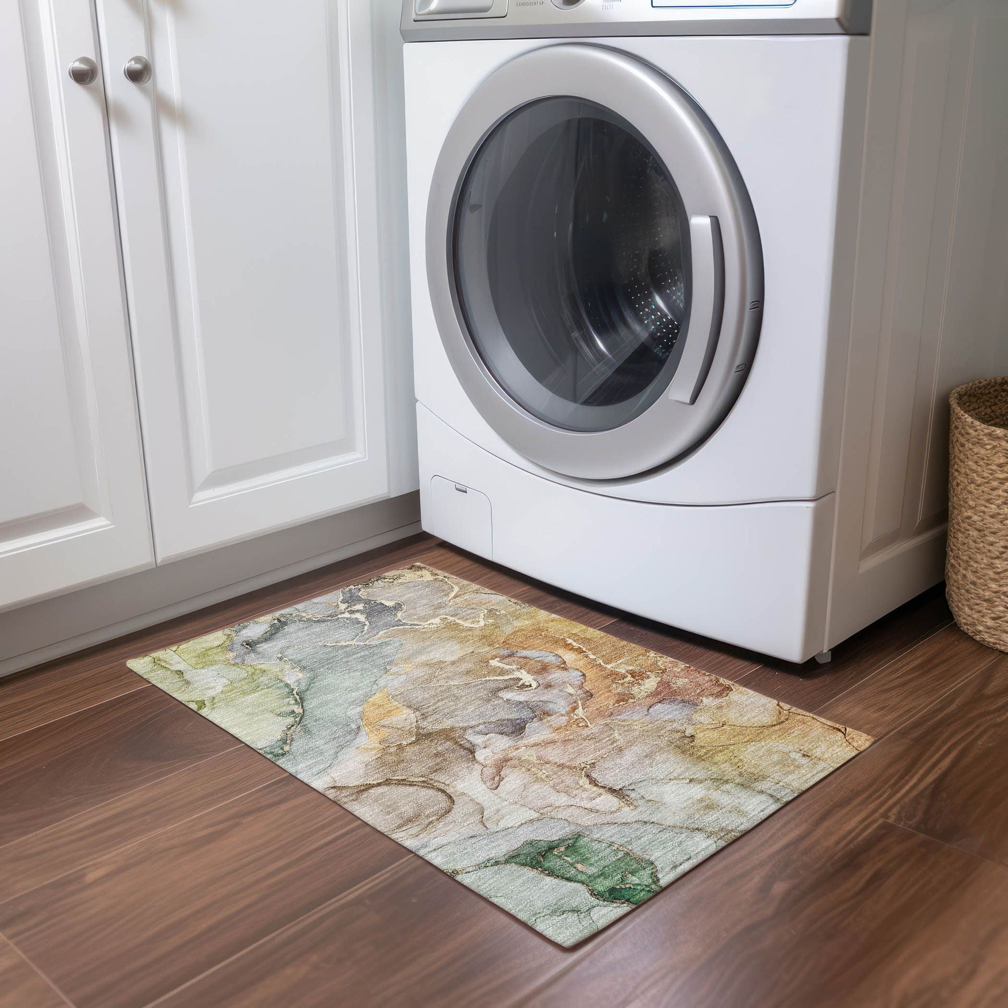 Machine Made ACN500 Beige Brown Rugs