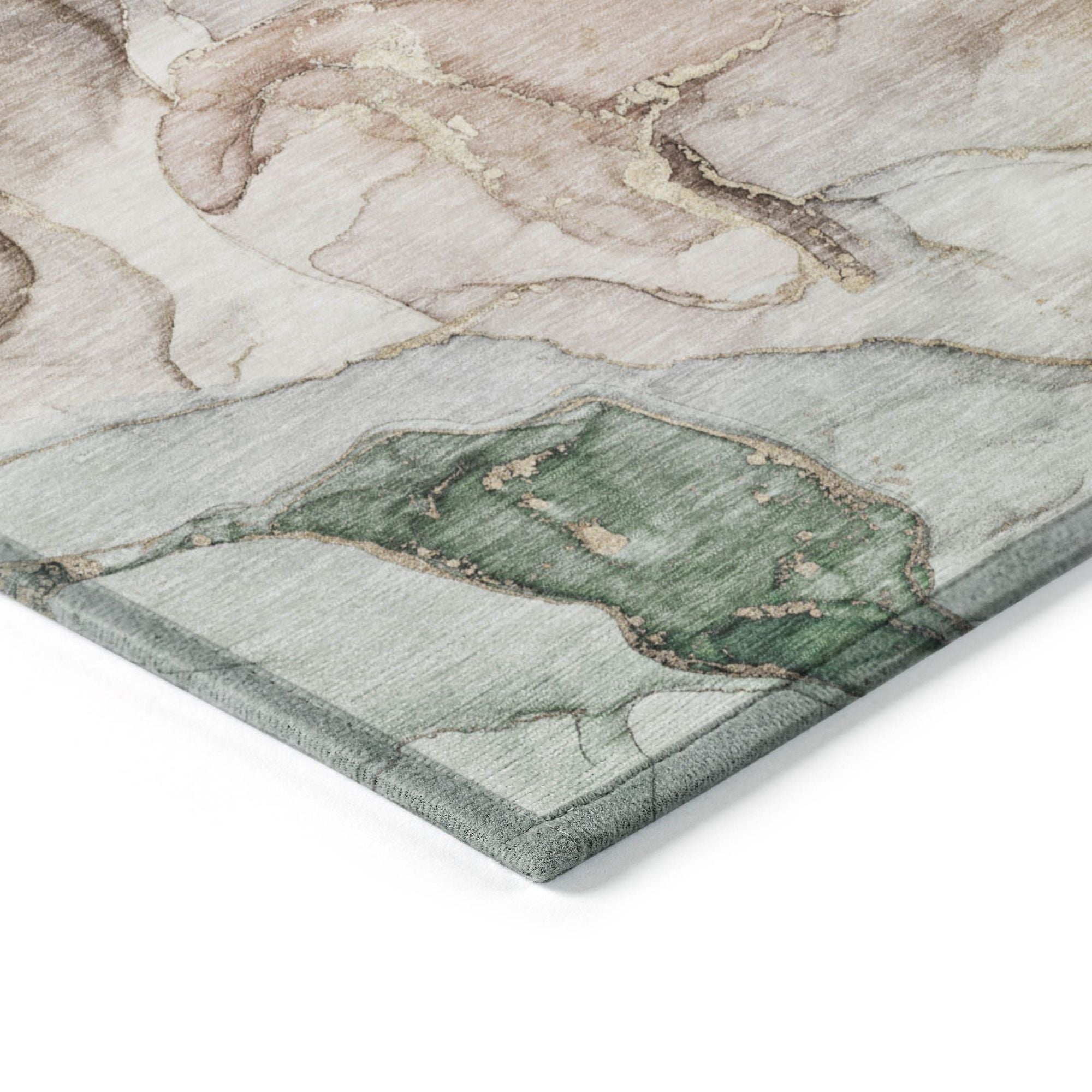 Machine Made ACN500 Beige Brown Rugs
