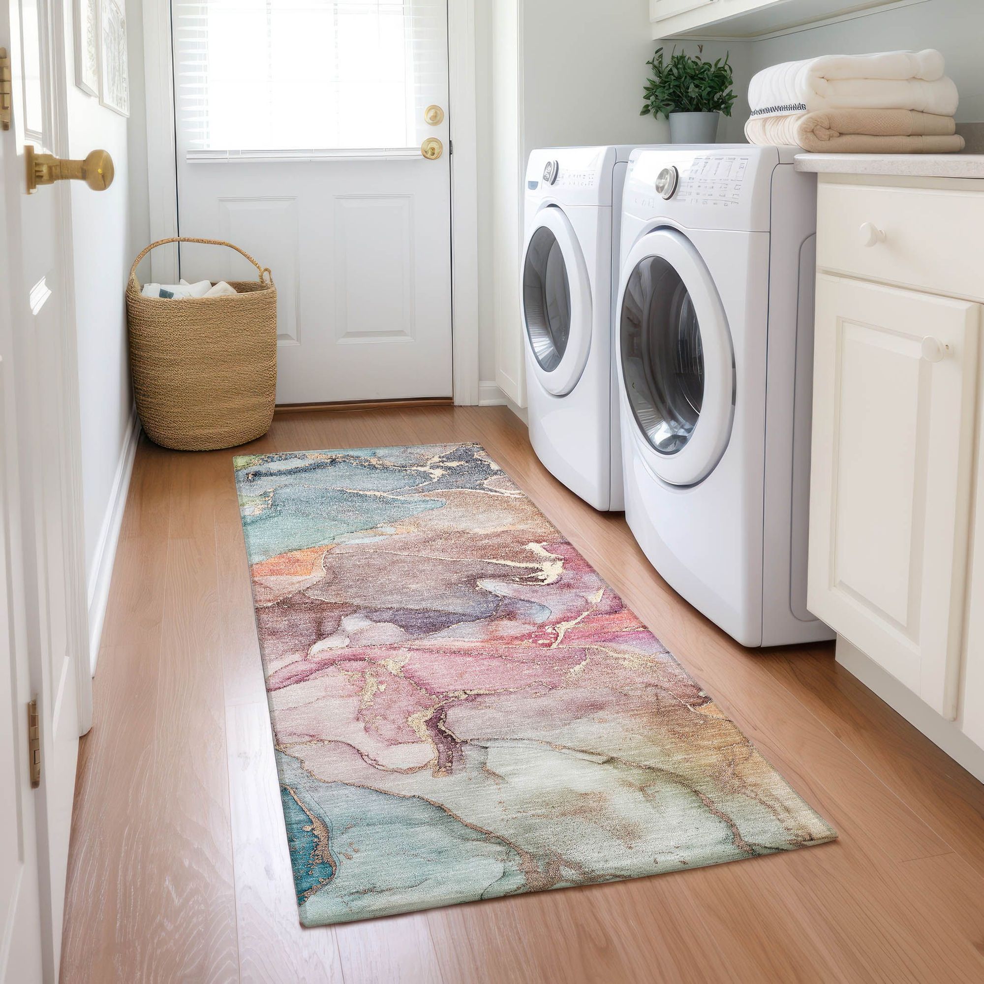 Machine Made ACN500 Blue Rugs