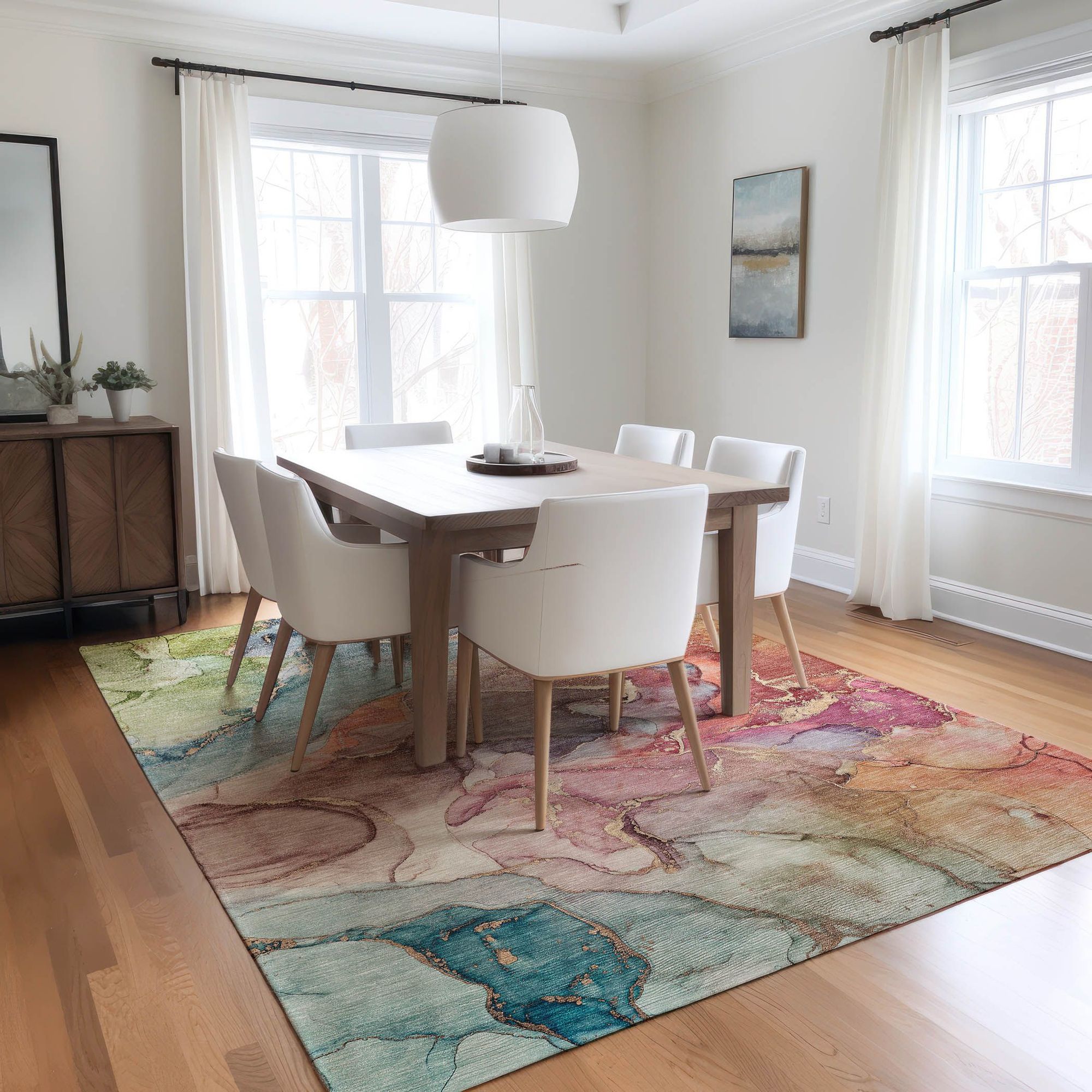 Machine Made ACN500 Blue Rugs