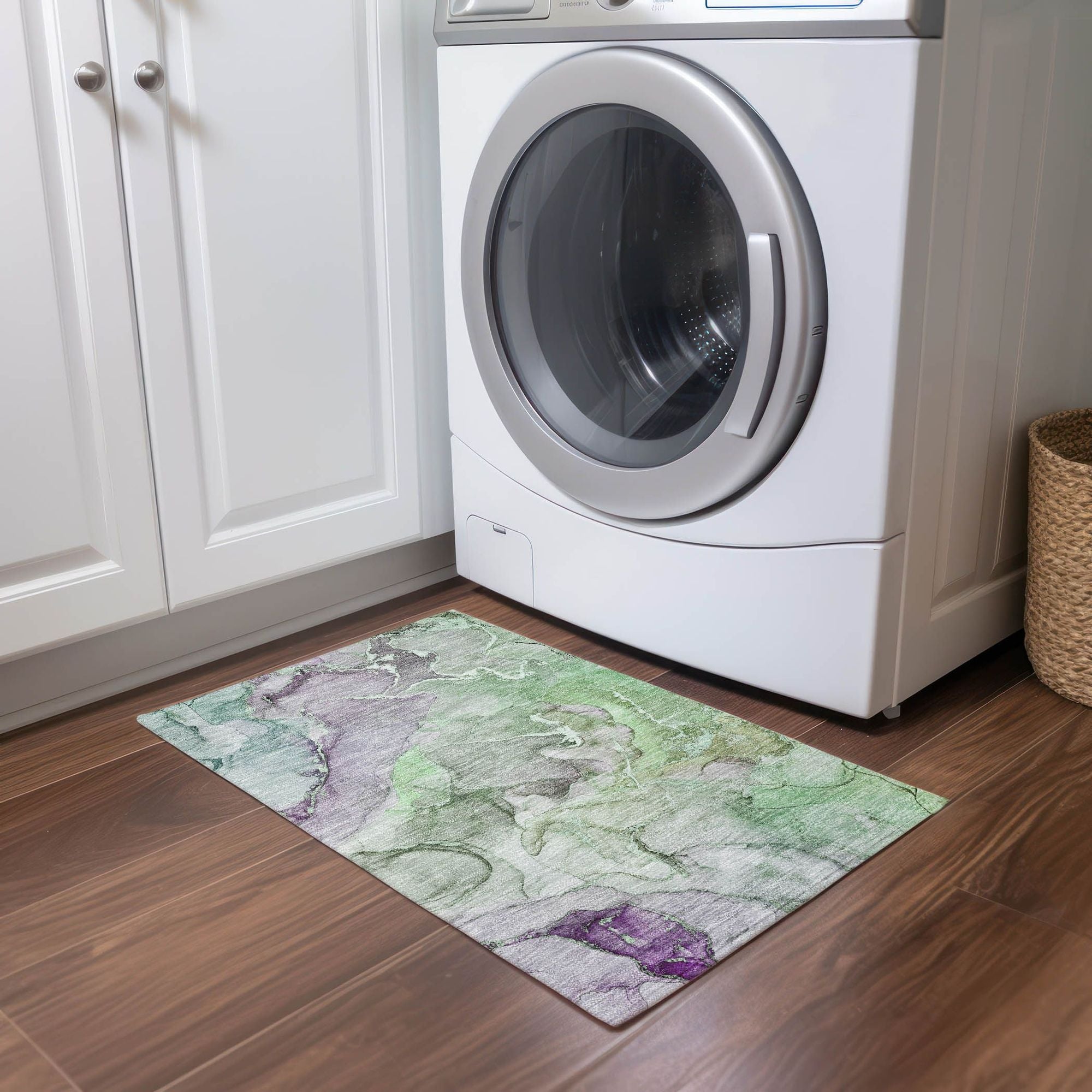 Machine Made ACN500 Green Rugs