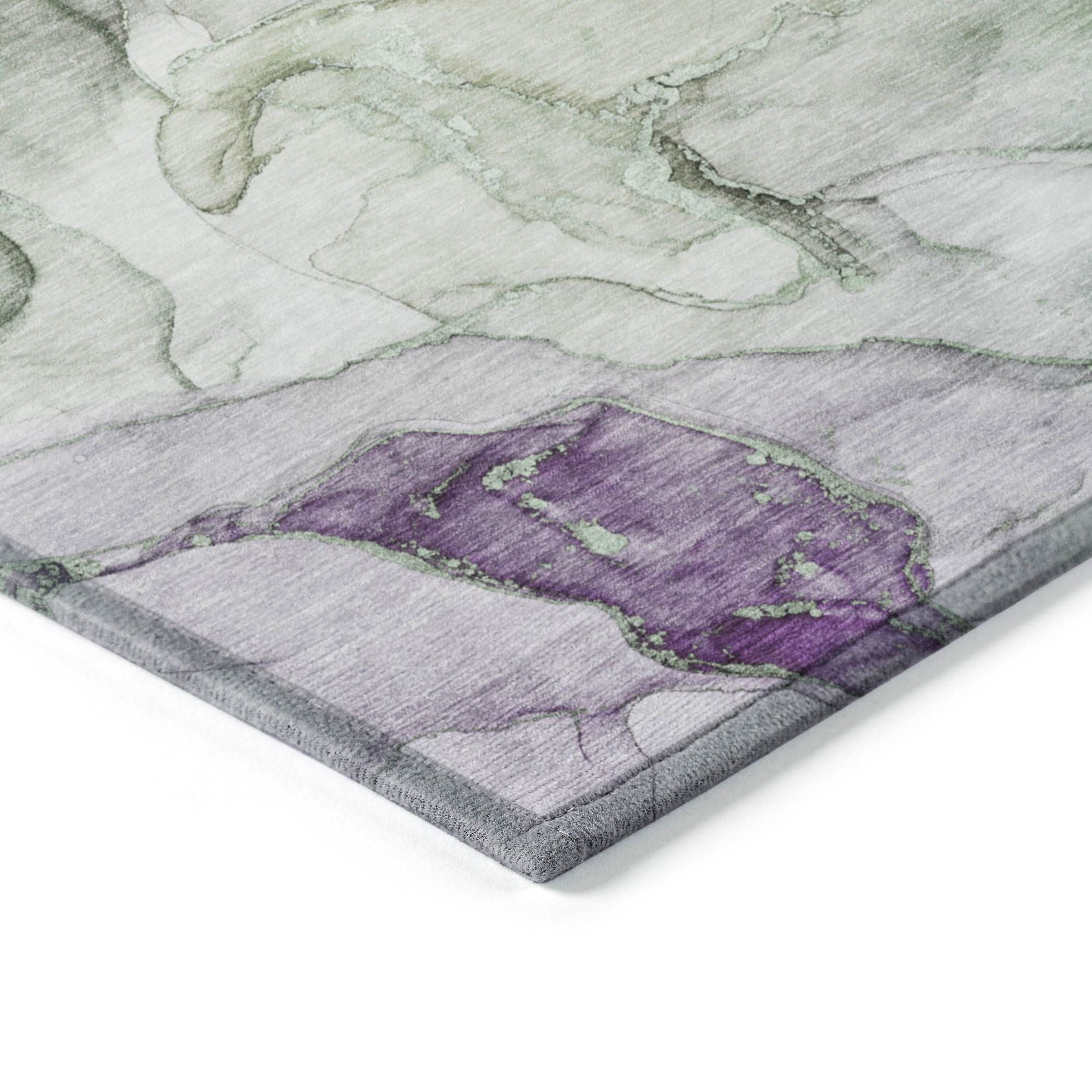 Machine Made ACN500 Green Rugs