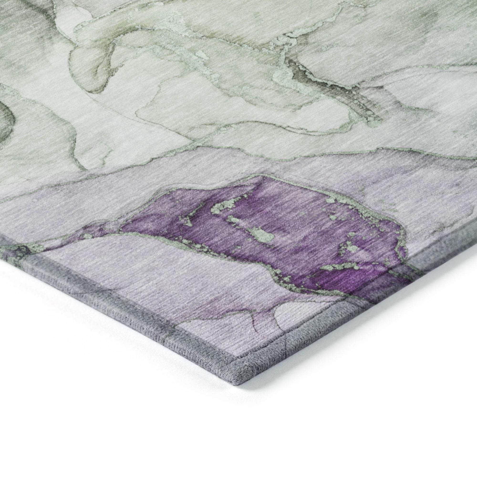 Machine Made ACN500 Green Rugs