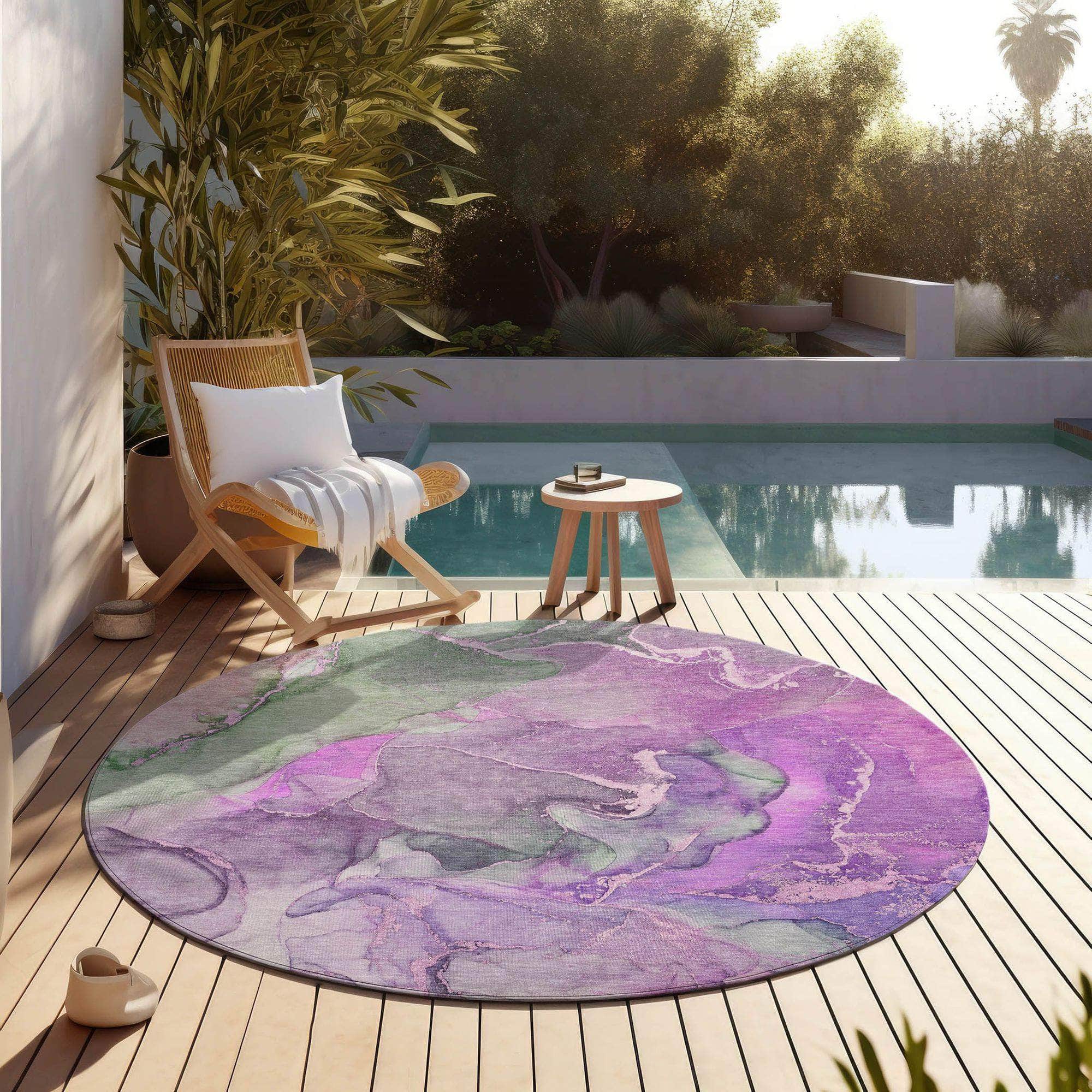 Machine Made ACN500 Purple Rugs