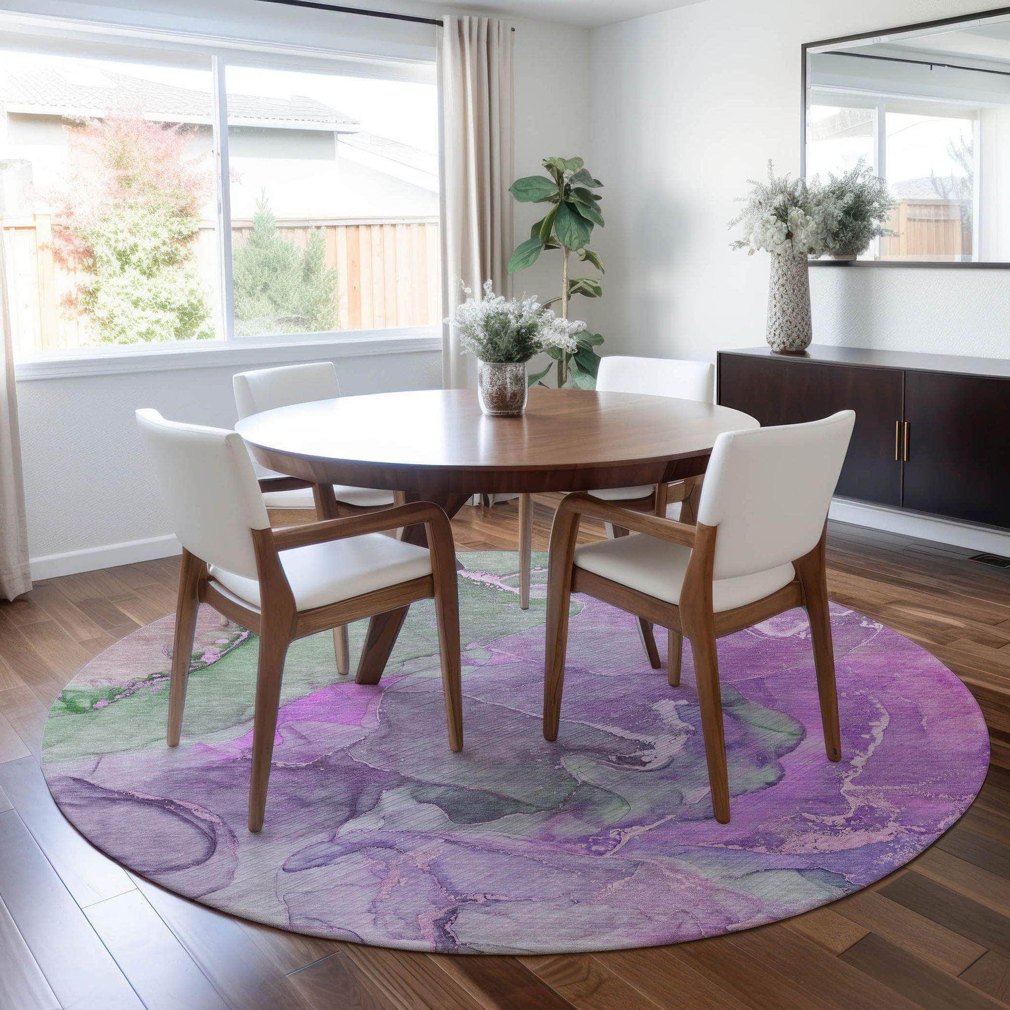 Machine Made ACN500 Purple Rugs
